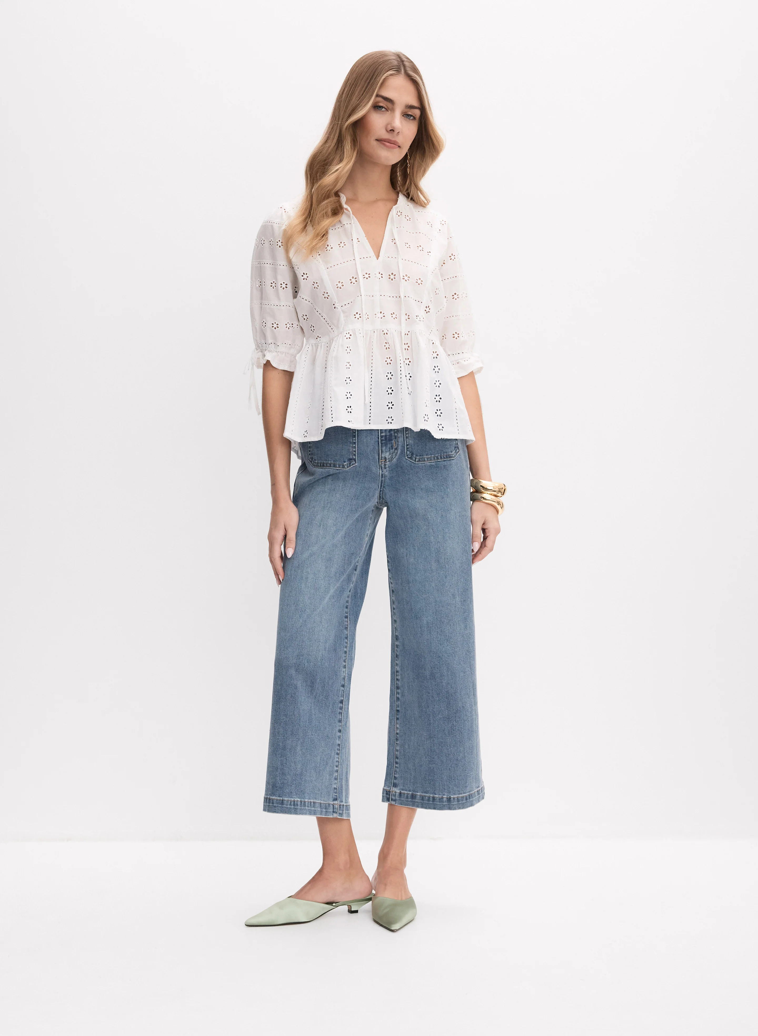 Stretch-Denim Culottes - Image 3