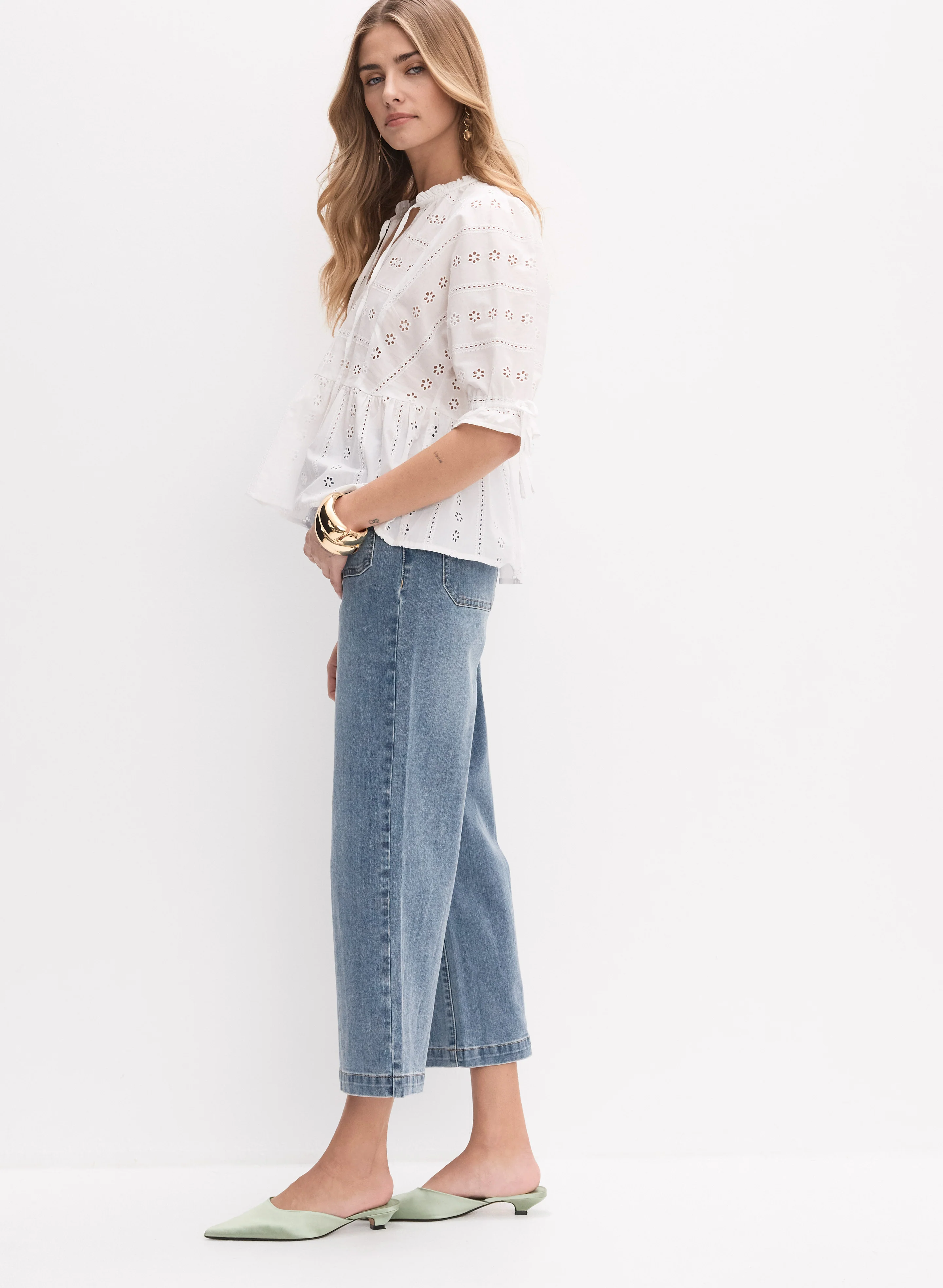 Stretch-Denim Culottes - Image 5