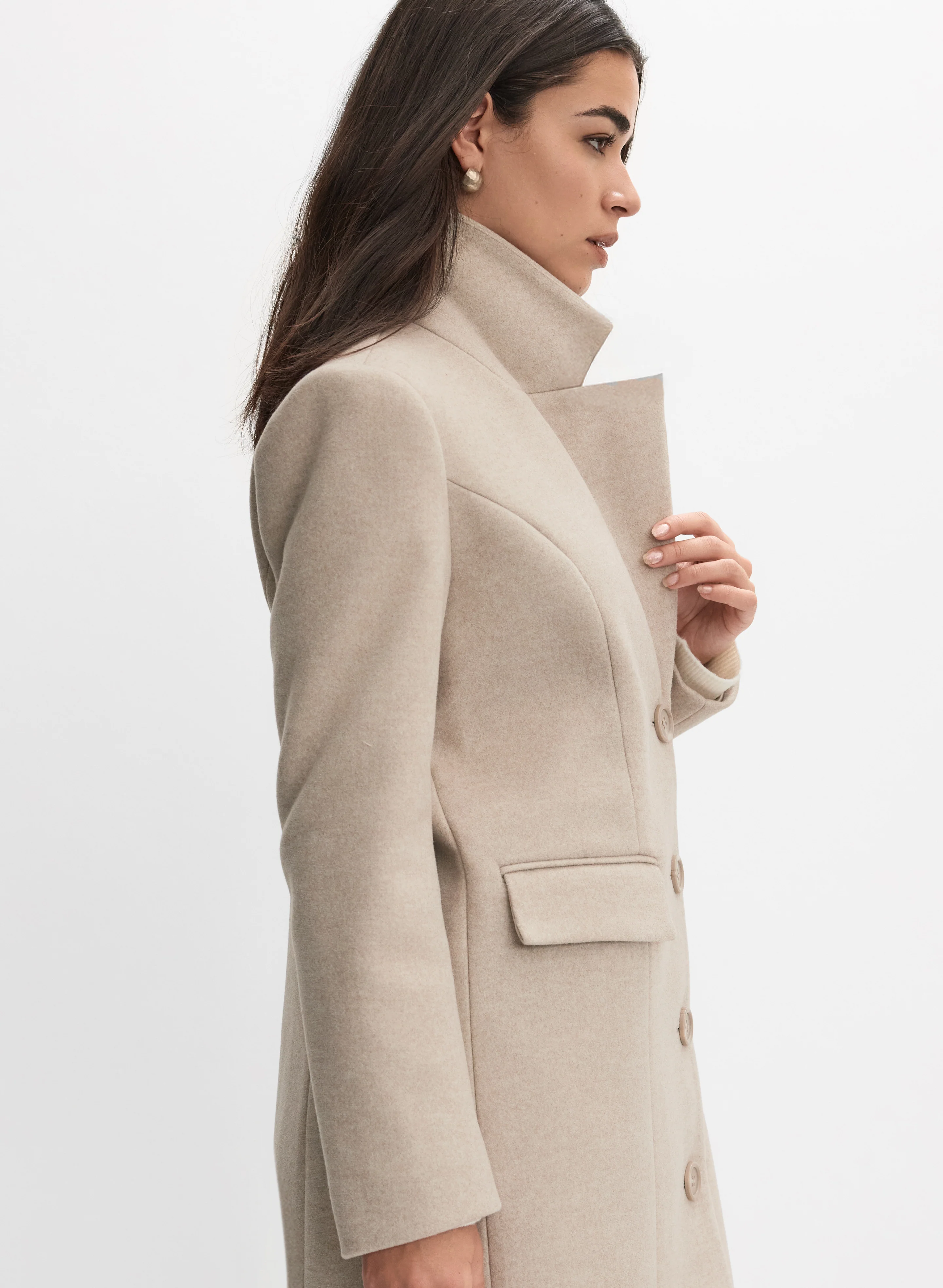 Stretch Wool-Blend Coat - Image 5