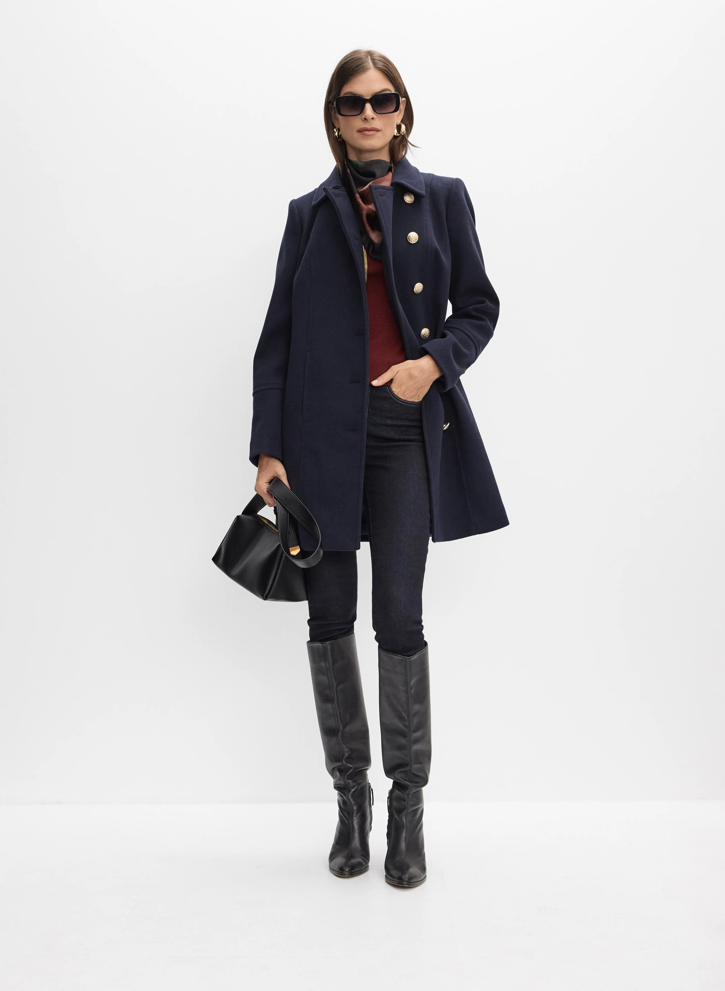 Stretch Wool-Blend Military Coat - Image 2