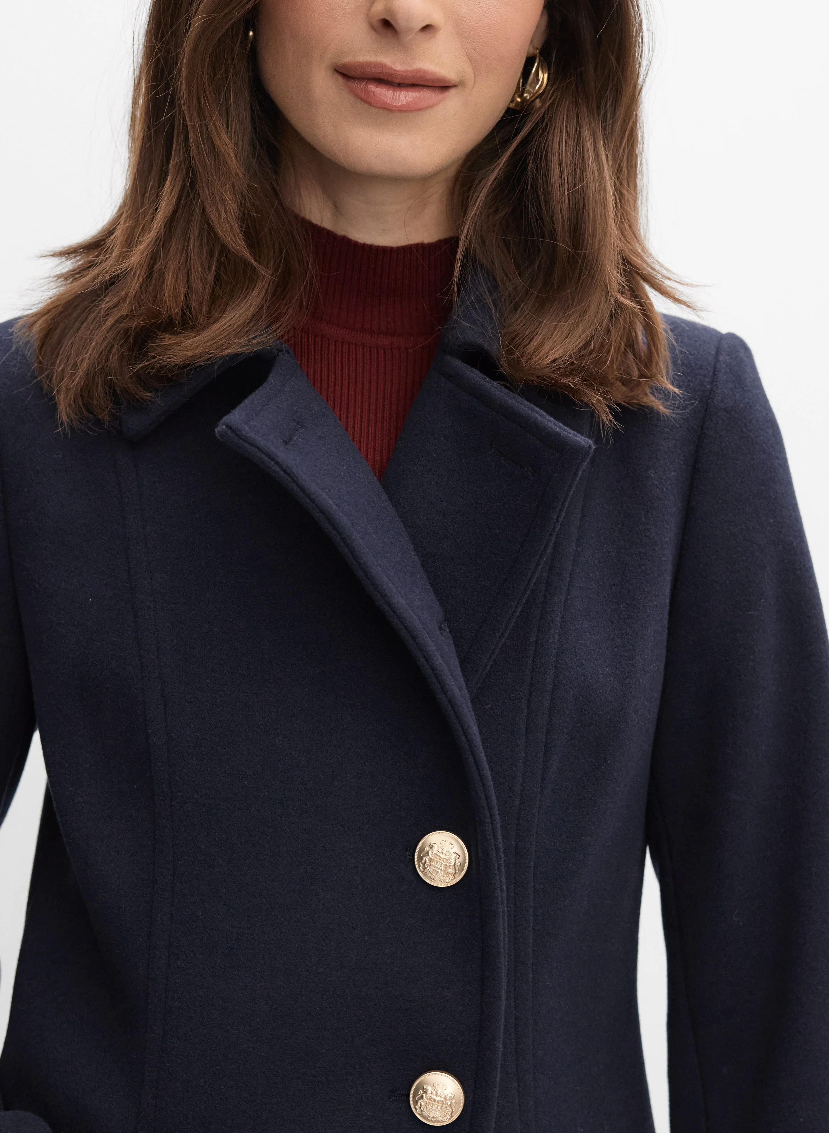 Stretch Wool-Blend Military Coat - Image 3