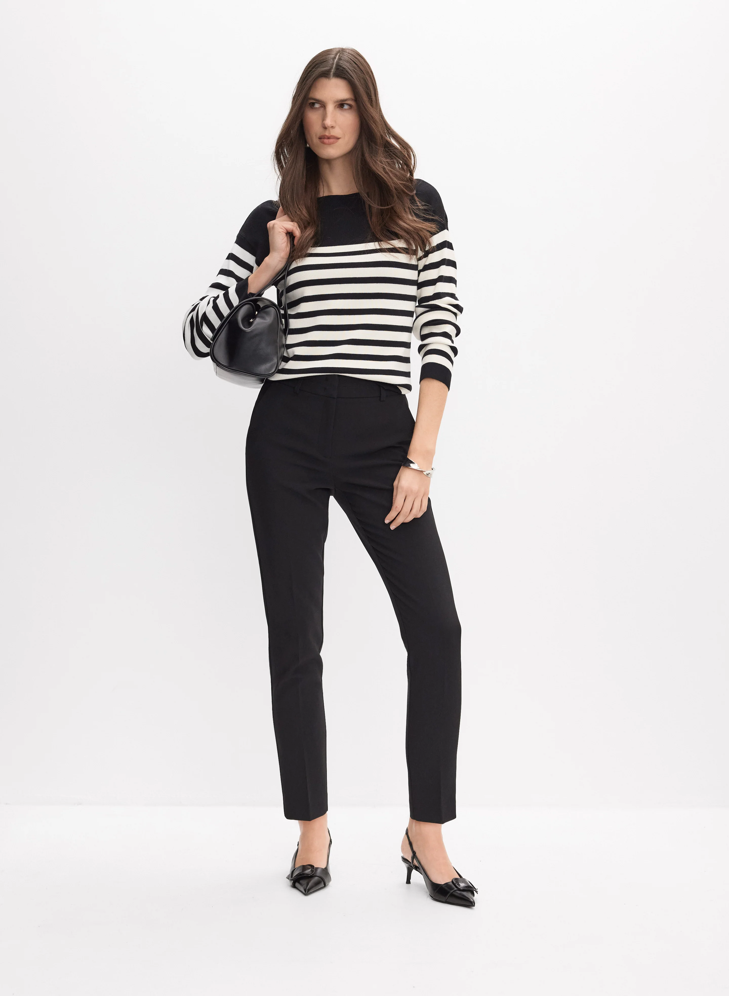 Stripe Boat Neck Sweater - Image 3