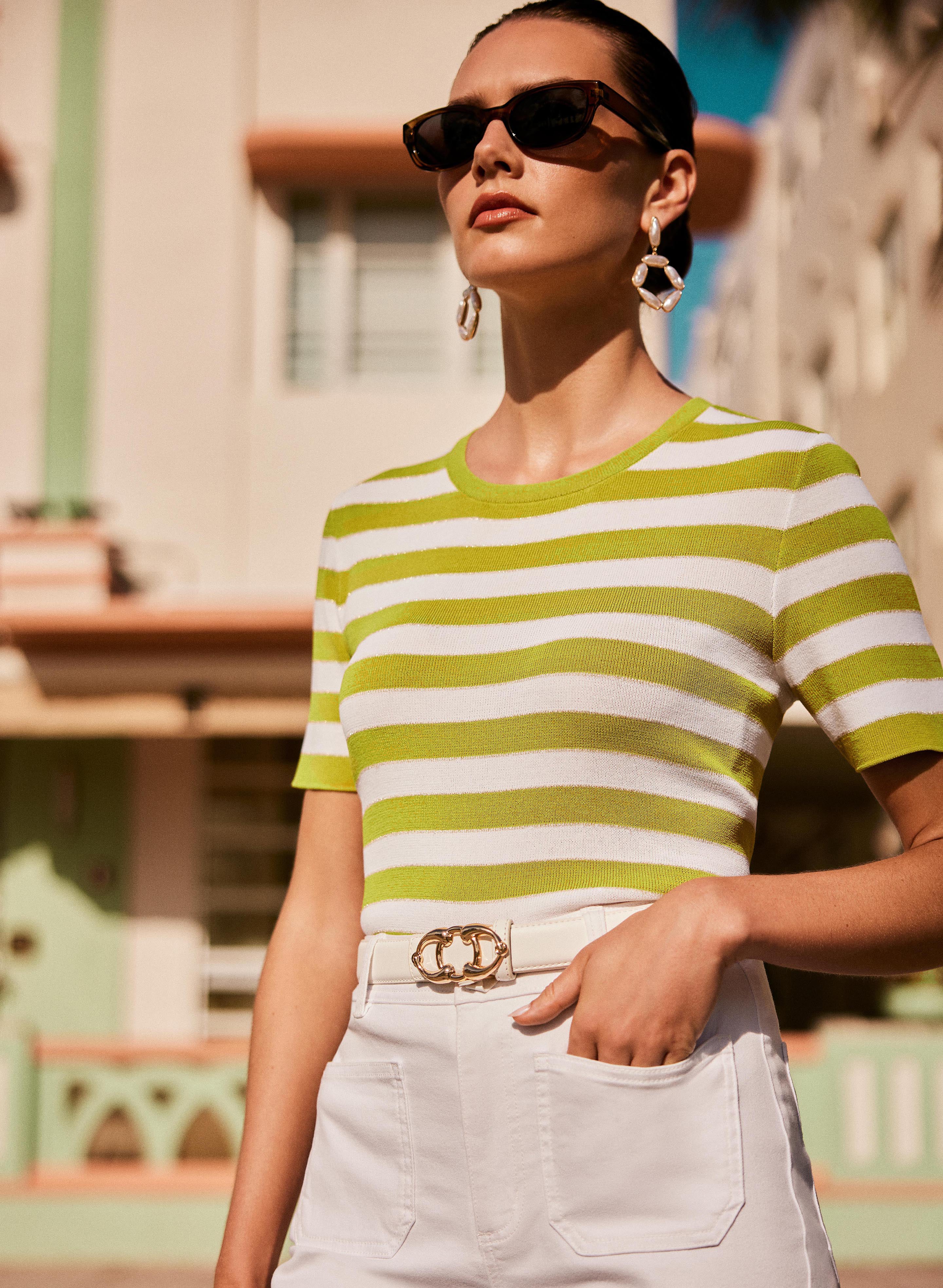Stripe Knit Pullover - Image 2
