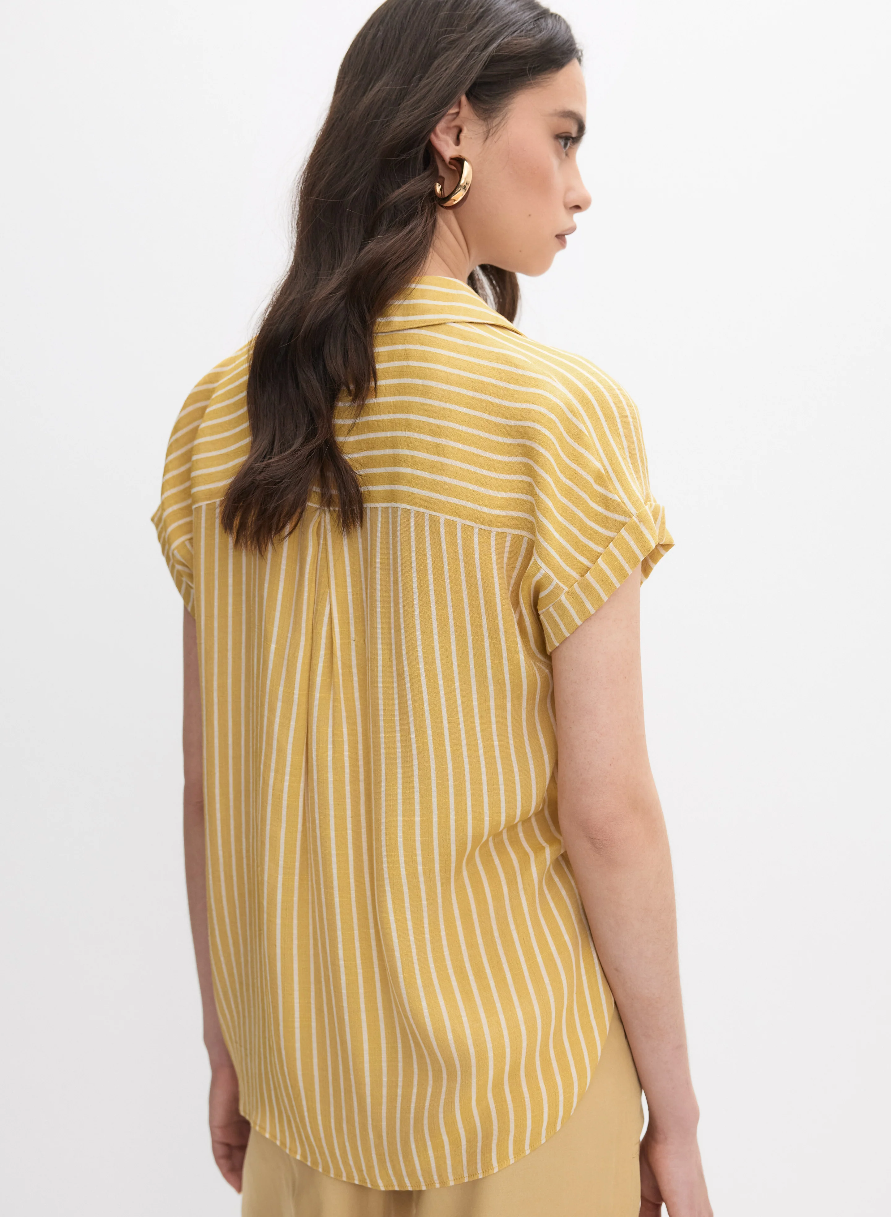 Striped Button-Down Blouse - Image 4