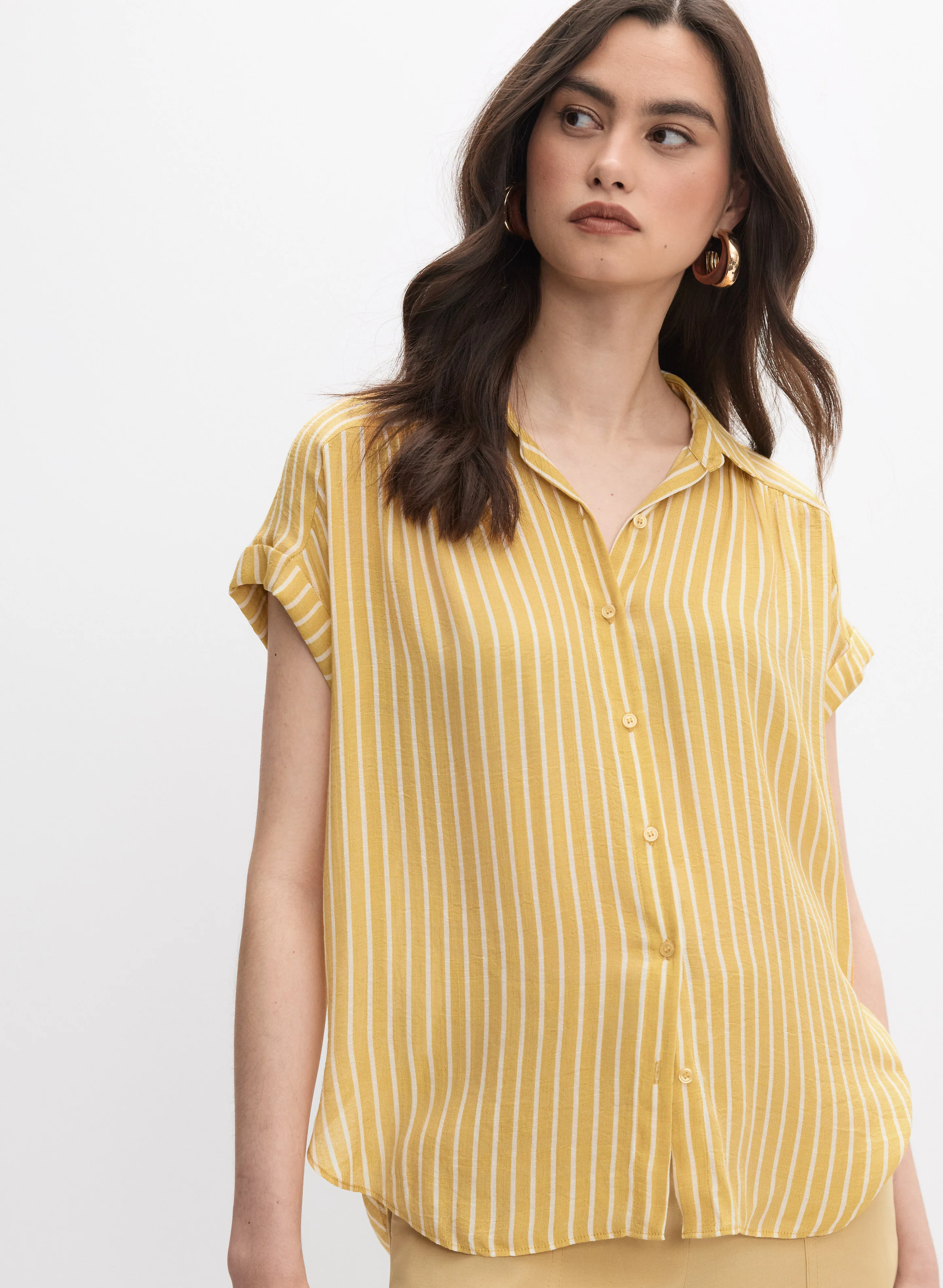 Striped Button-Down Blouse - Image 5