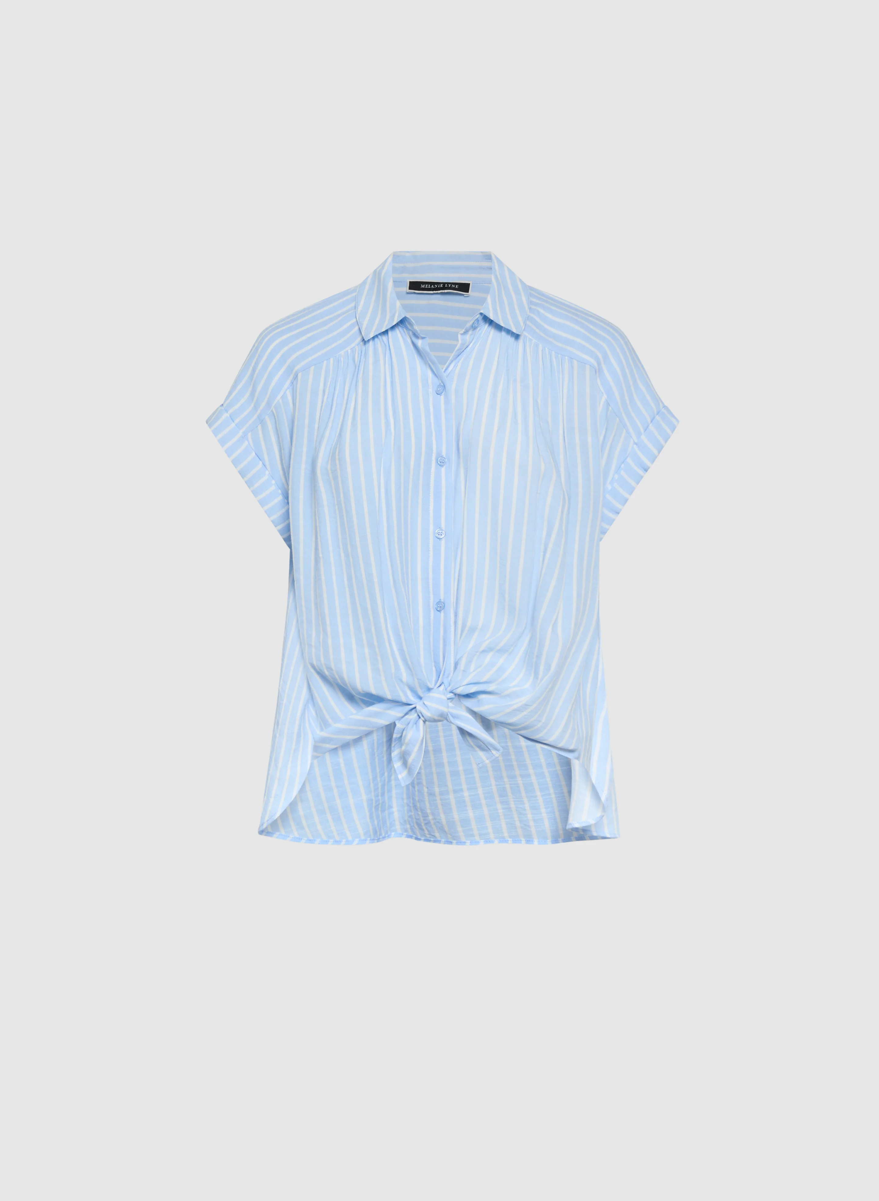 Striped Cap Sleeve Blouse - Image 6