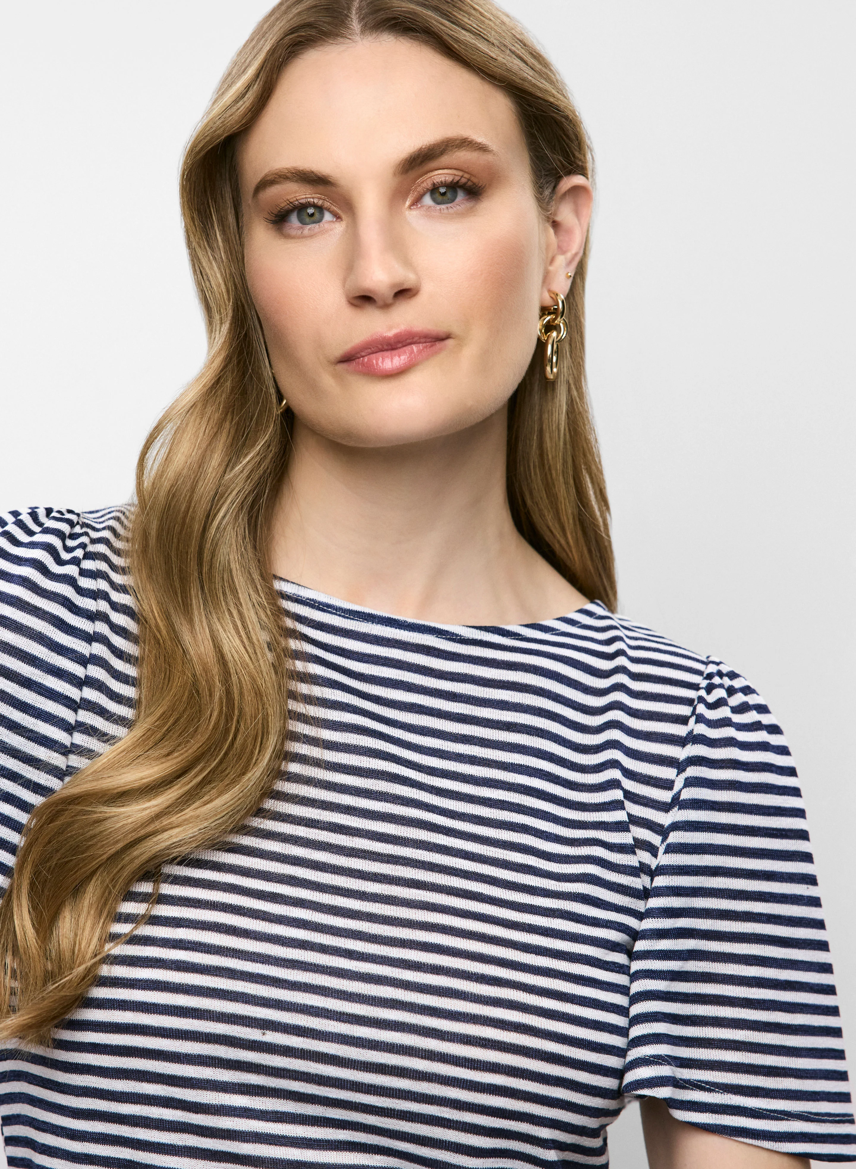 Striped Flare Sleeve T-Shirt - Image 2
