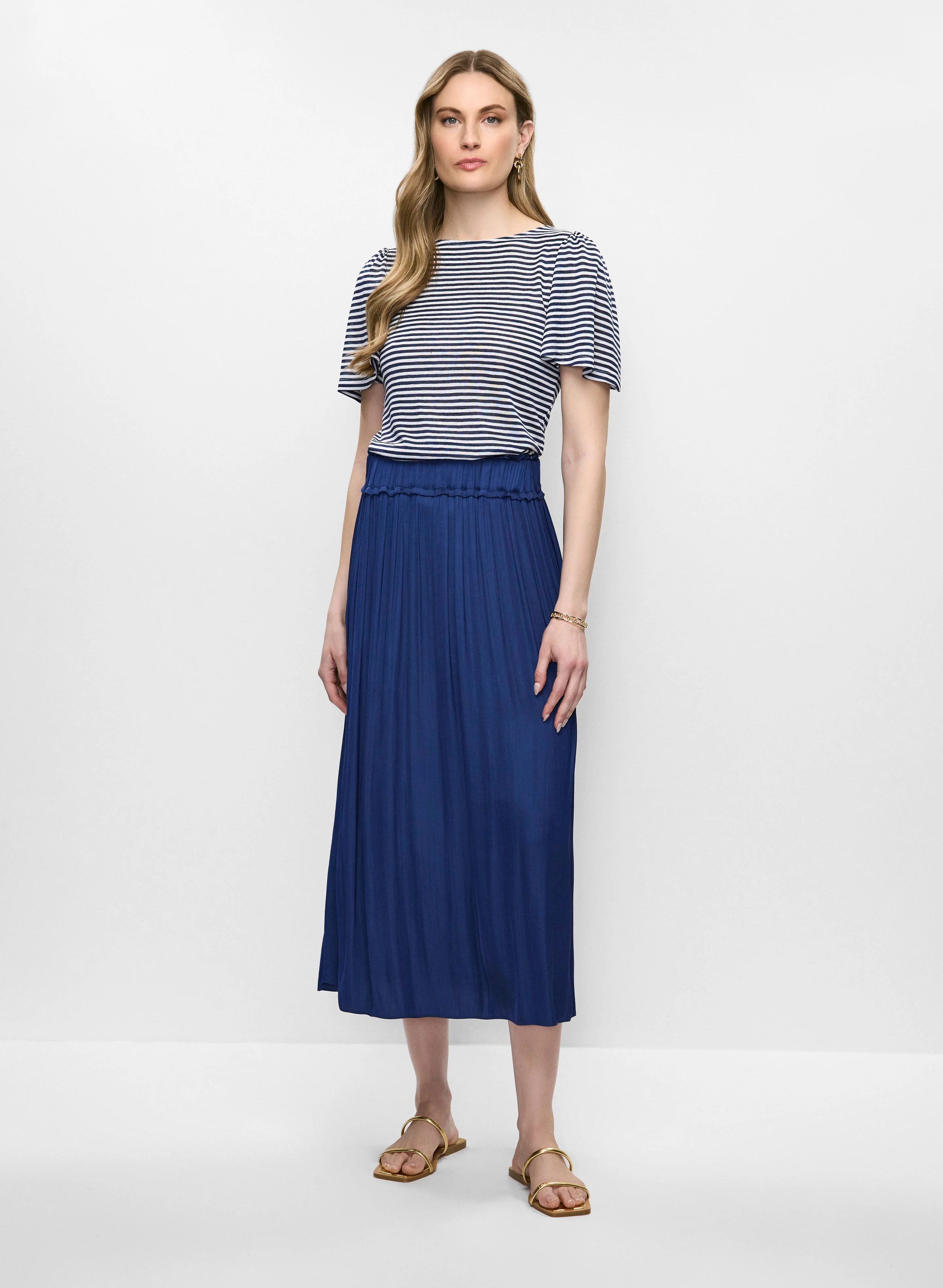 Striped Flare Sleeve T-Shirt - Image 3