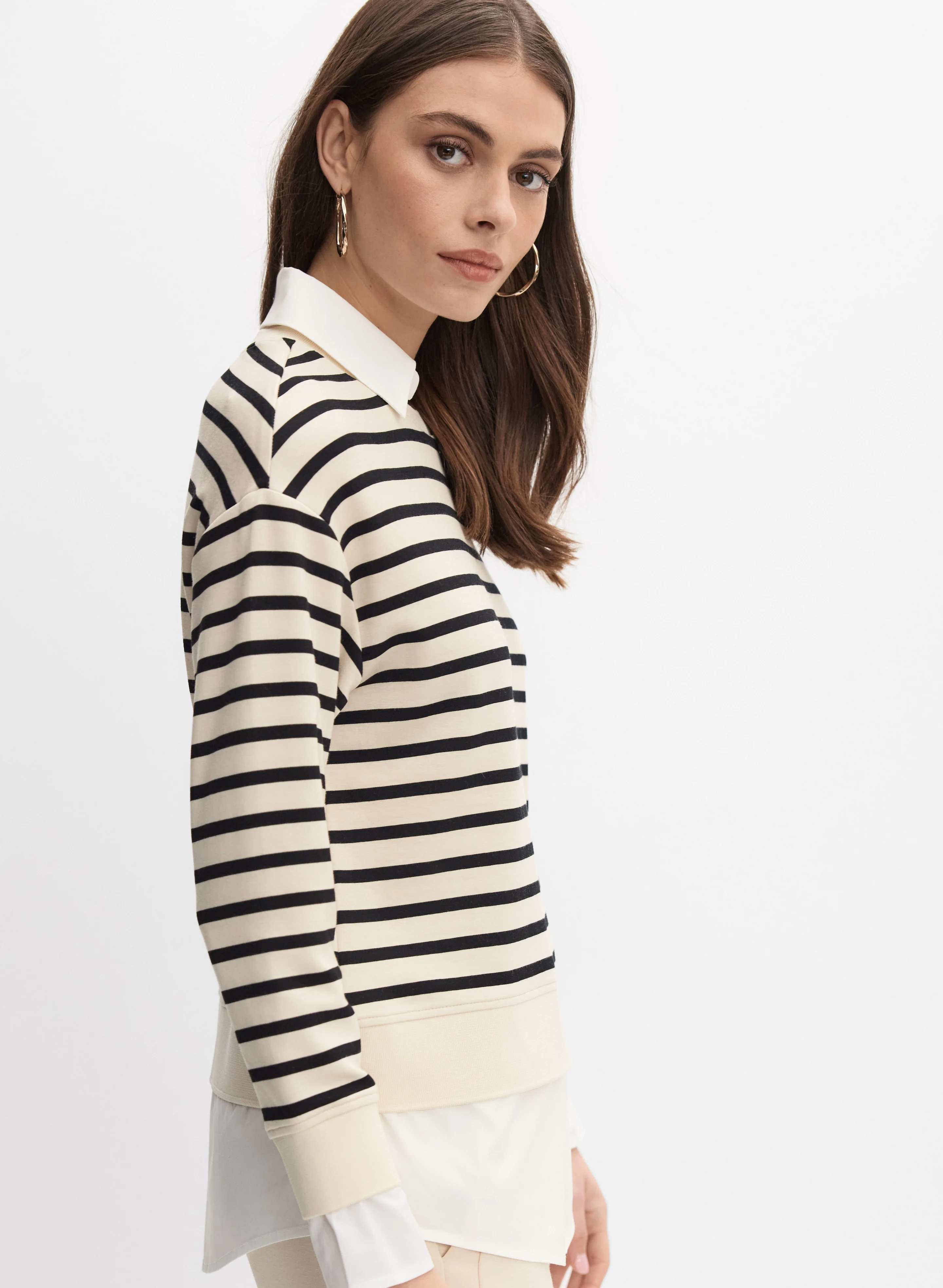 Striped Illusion Layered Top - Image 2