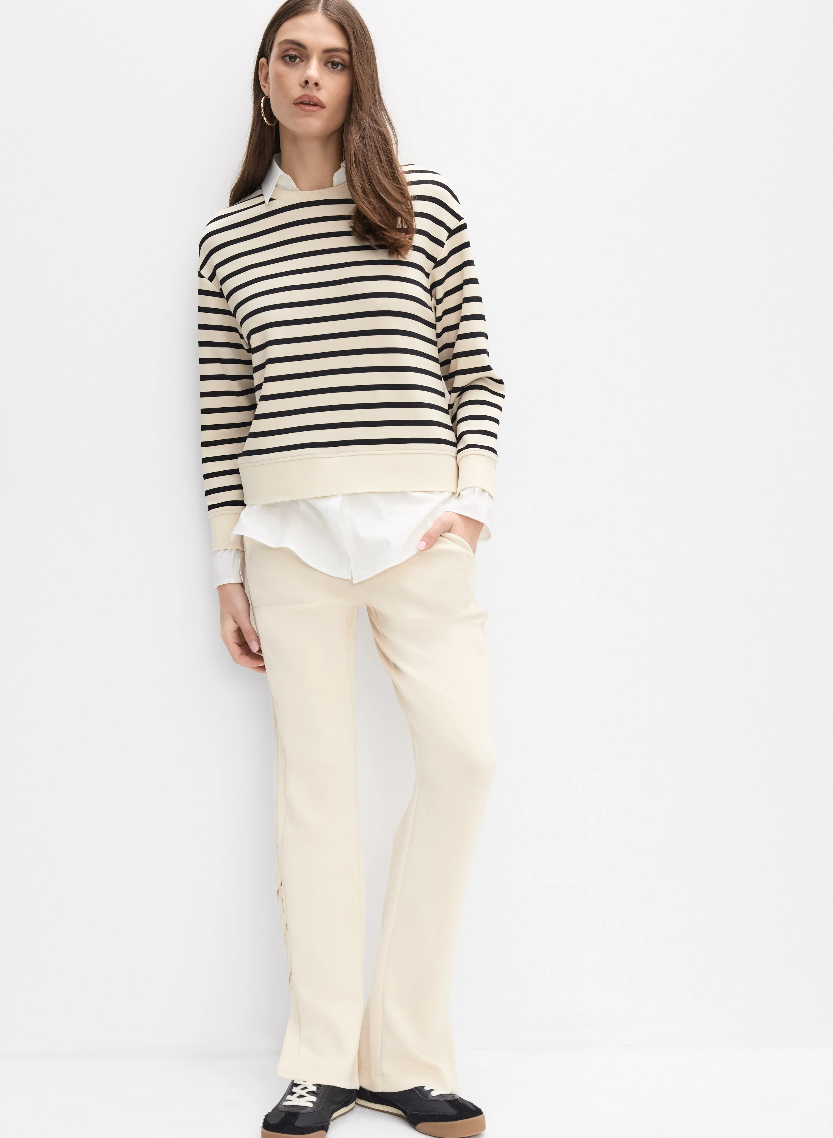 Striped Illusion Layered Top - Image 5
