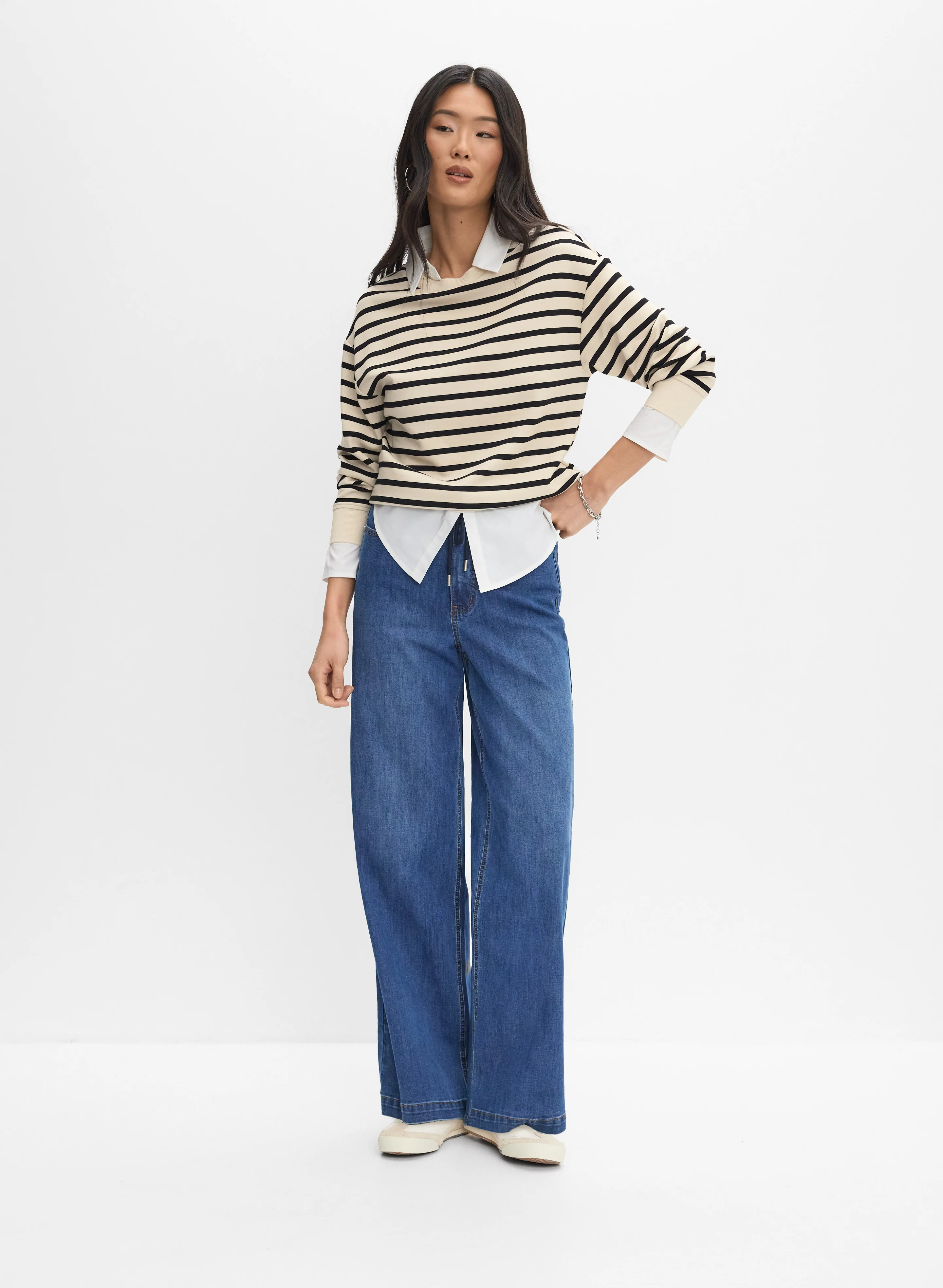 Striped Illusion Layered Top - Image 8