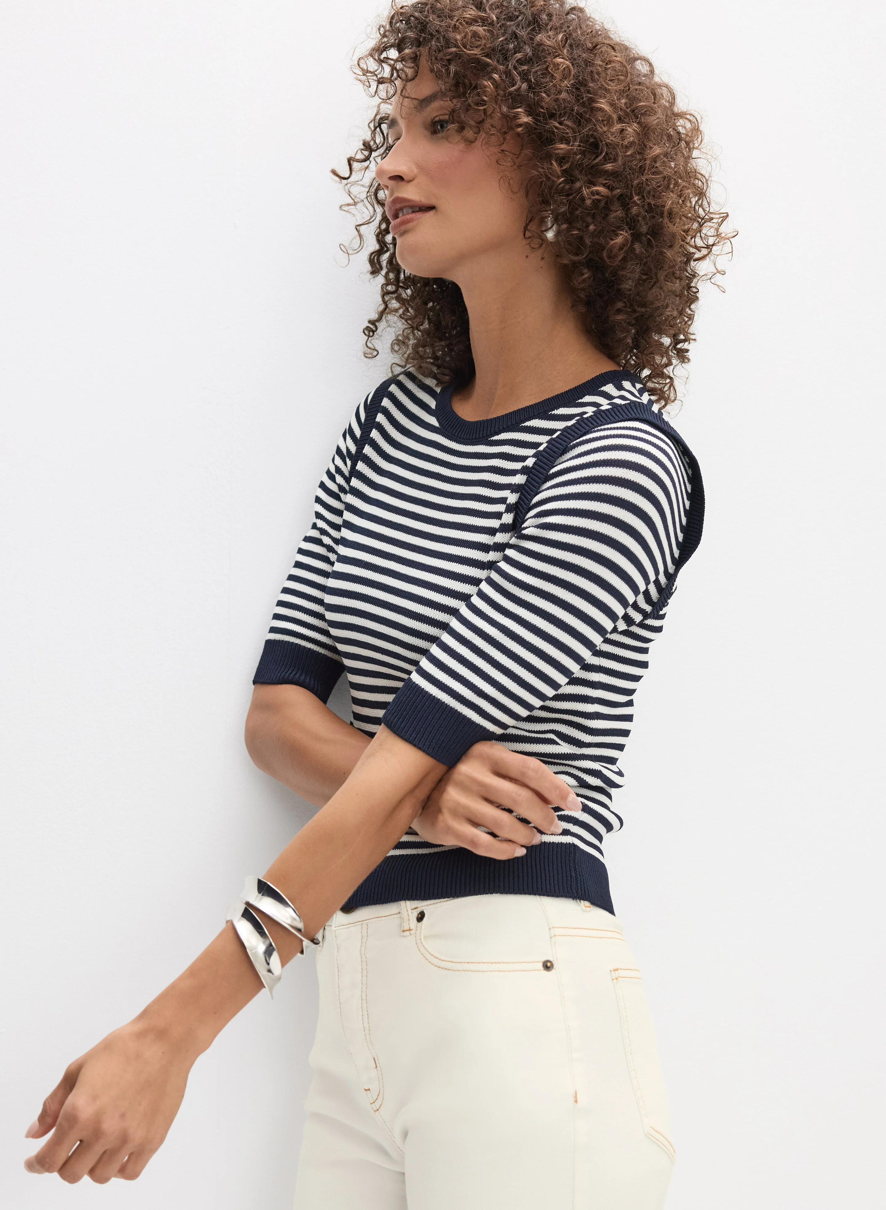 Striped Knit Sweater - Image 9