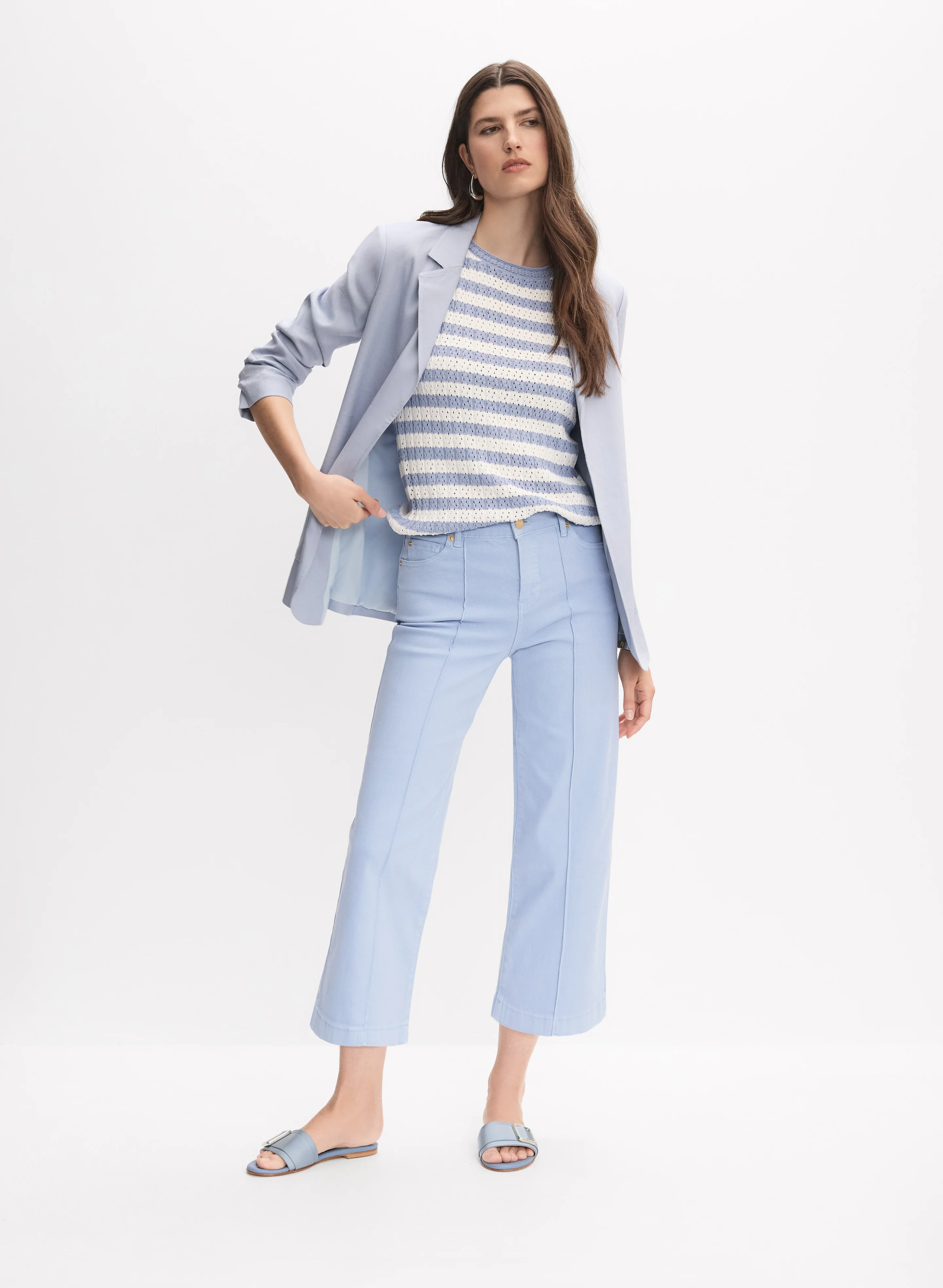 Striped Pointelle Pullover - Image 3