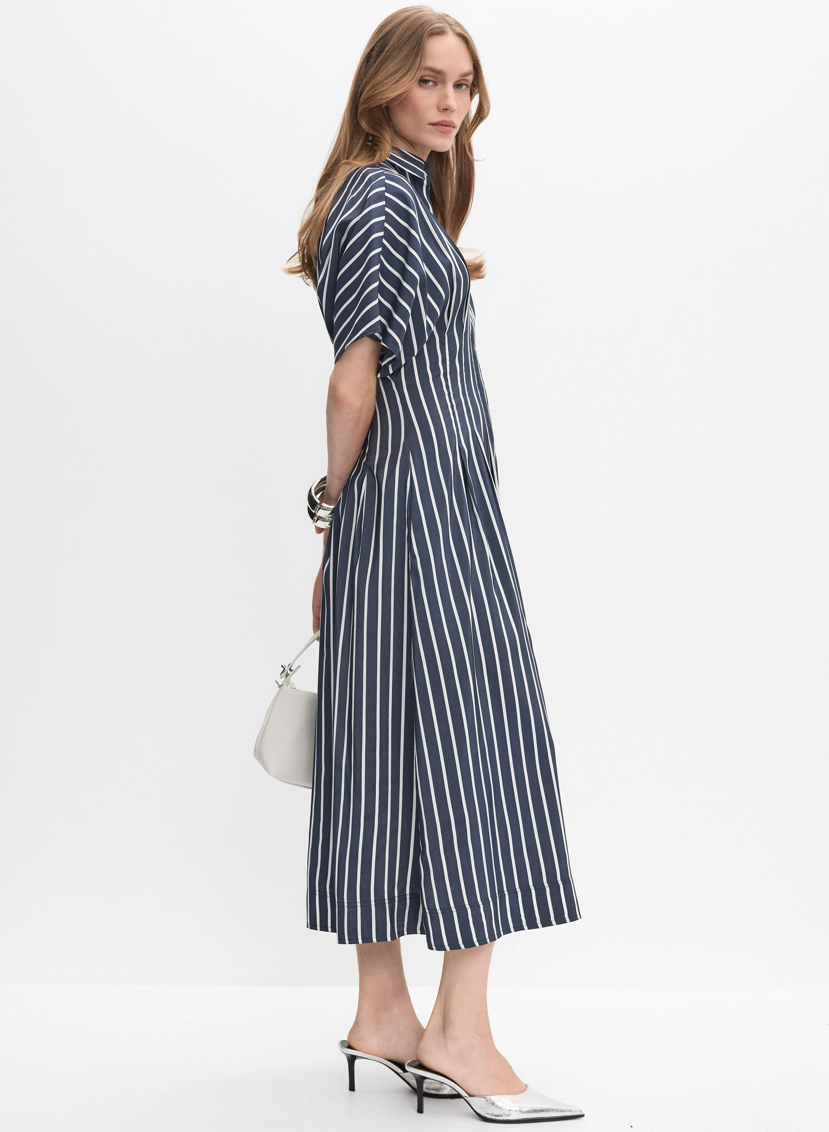 Striped Shirt Dress - Image 2