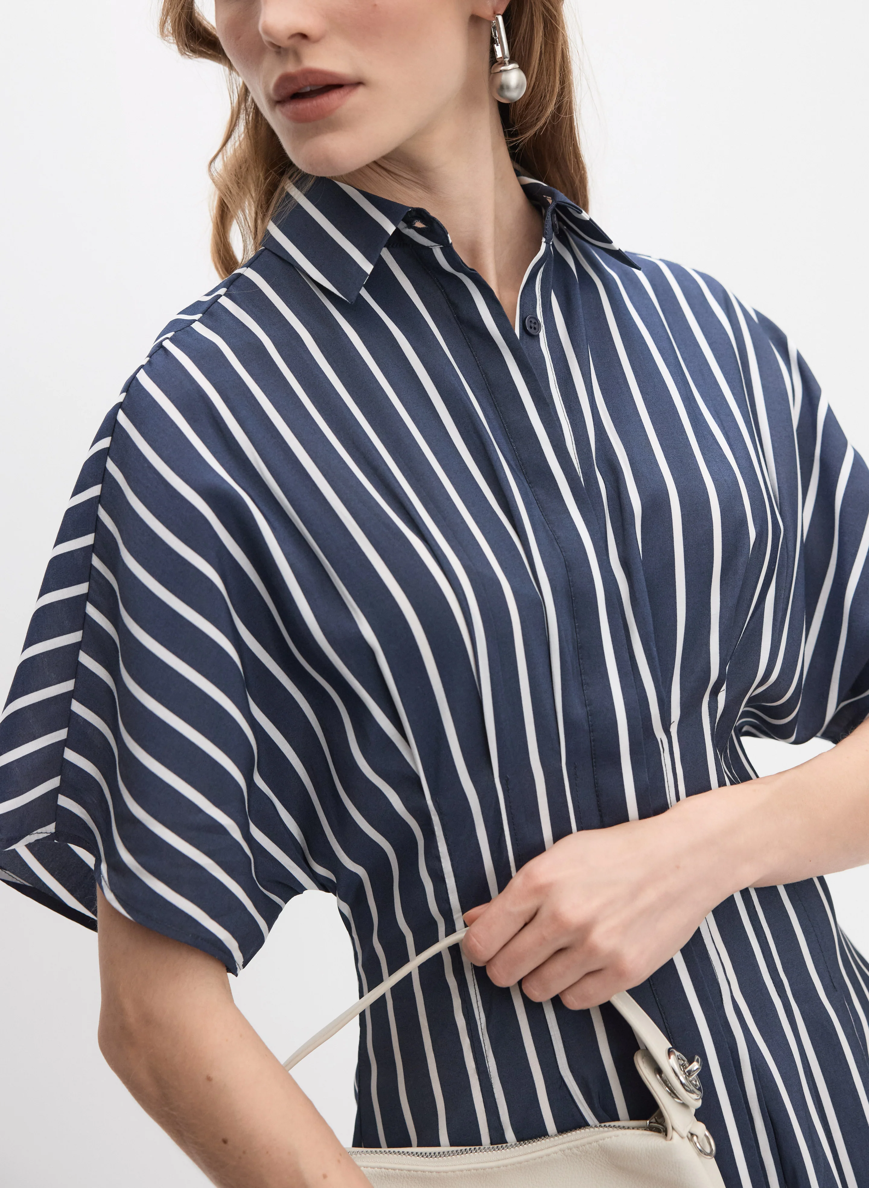 Striped Shirt Dress - Image 3