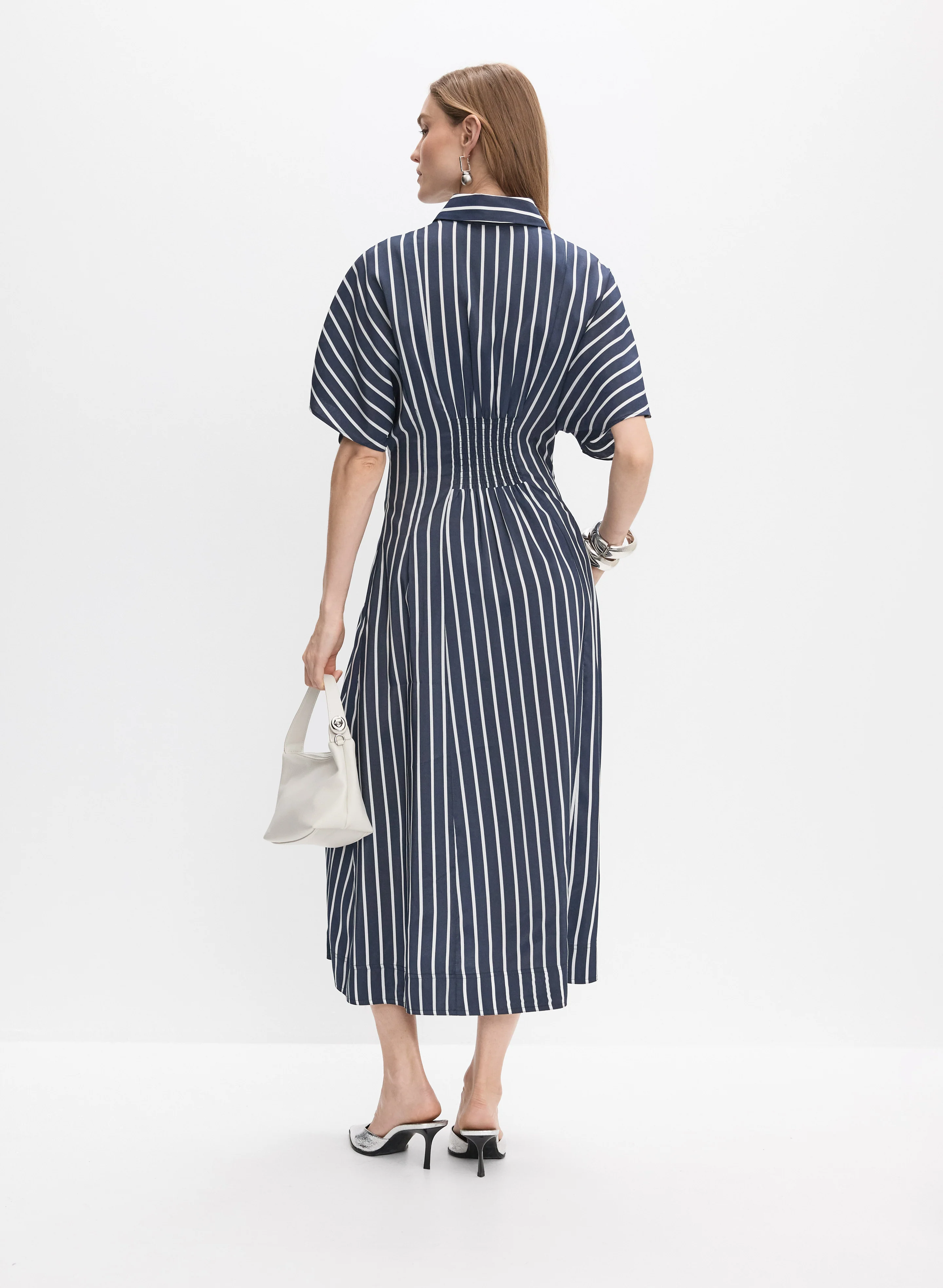 Striped Shirt Dress - Image 4