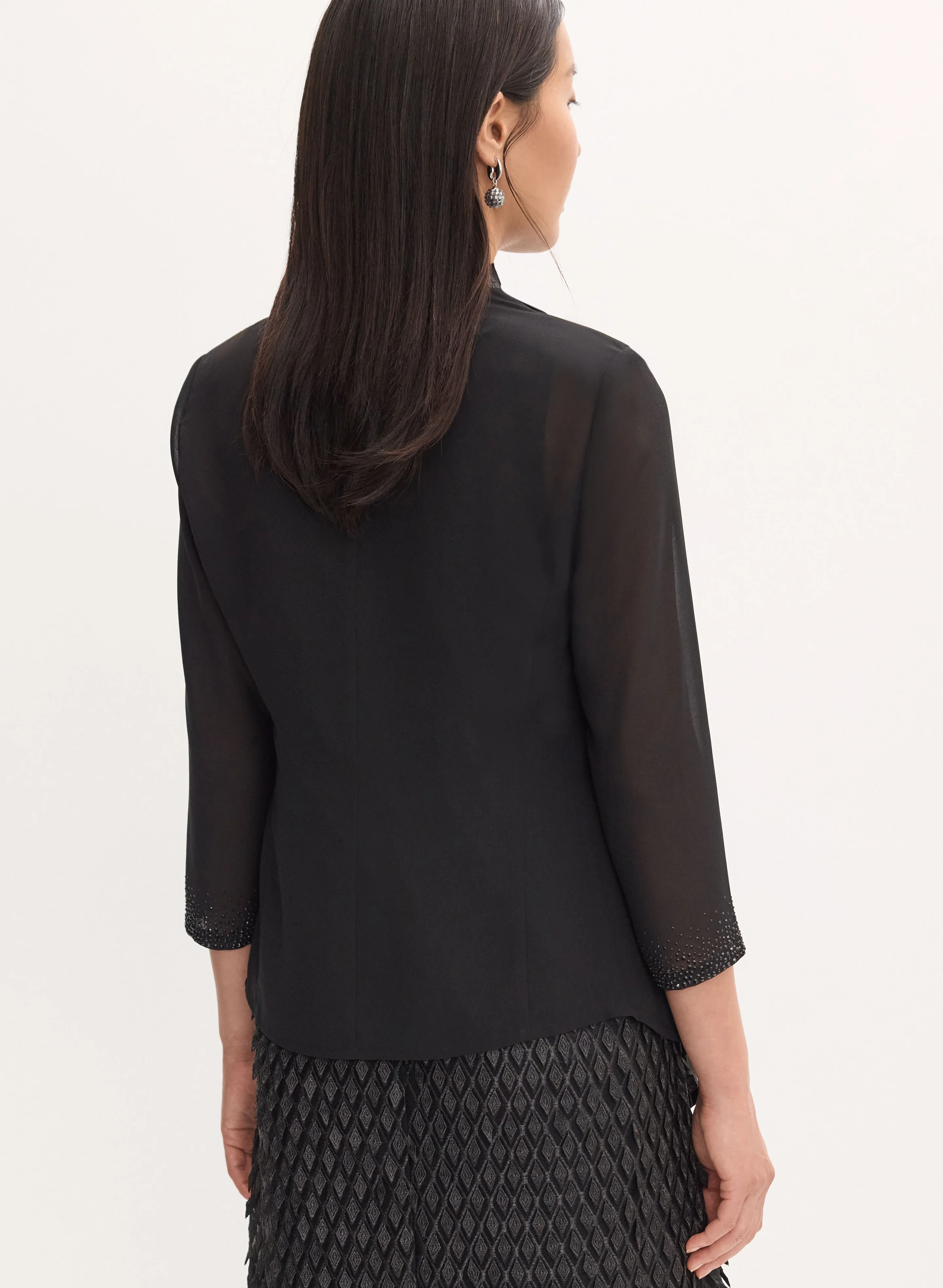 Compli K - Stud Embellished Sheer Bolero - Image 4
