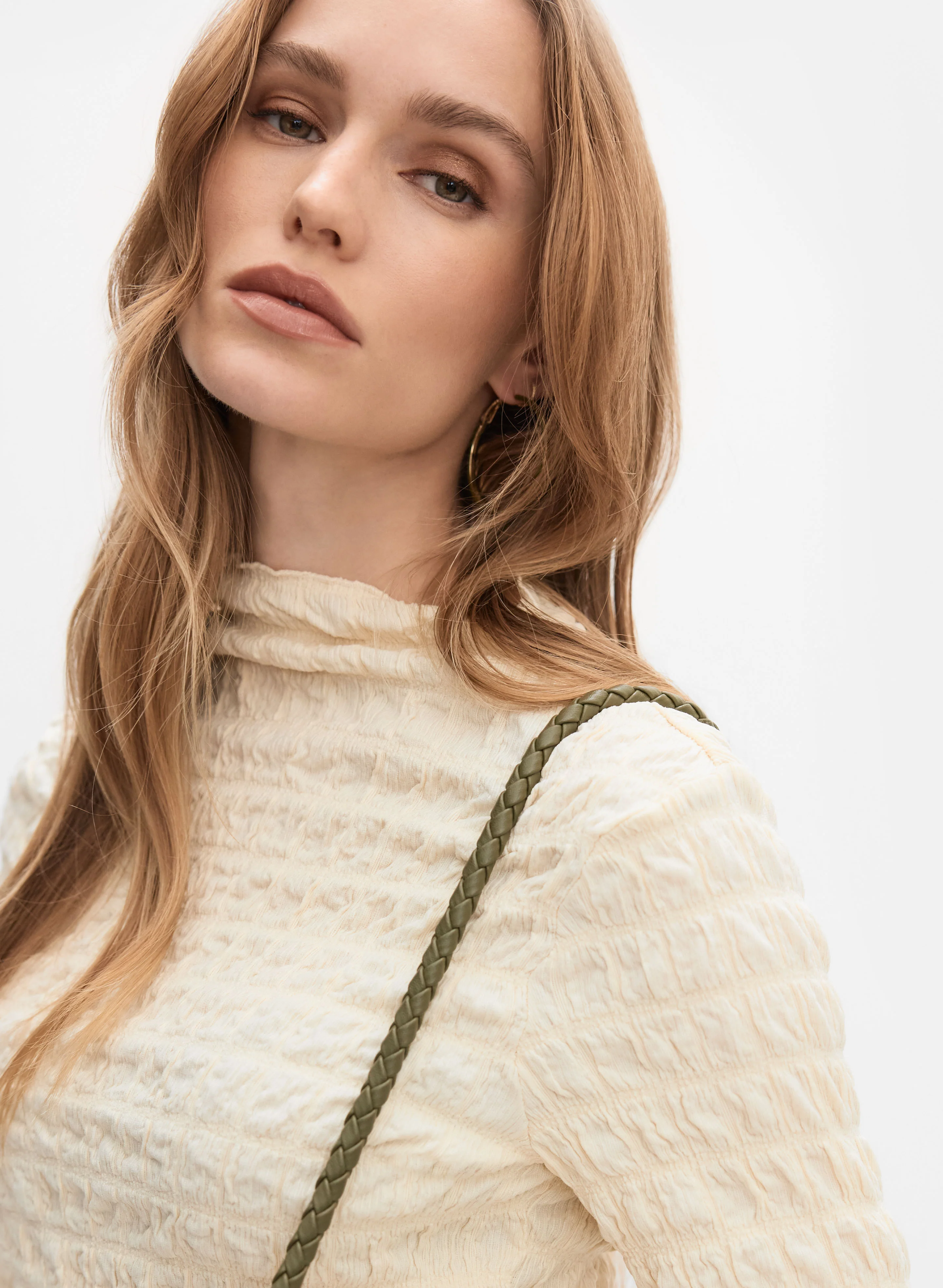 Textured Funnel Neck Top - Image 2