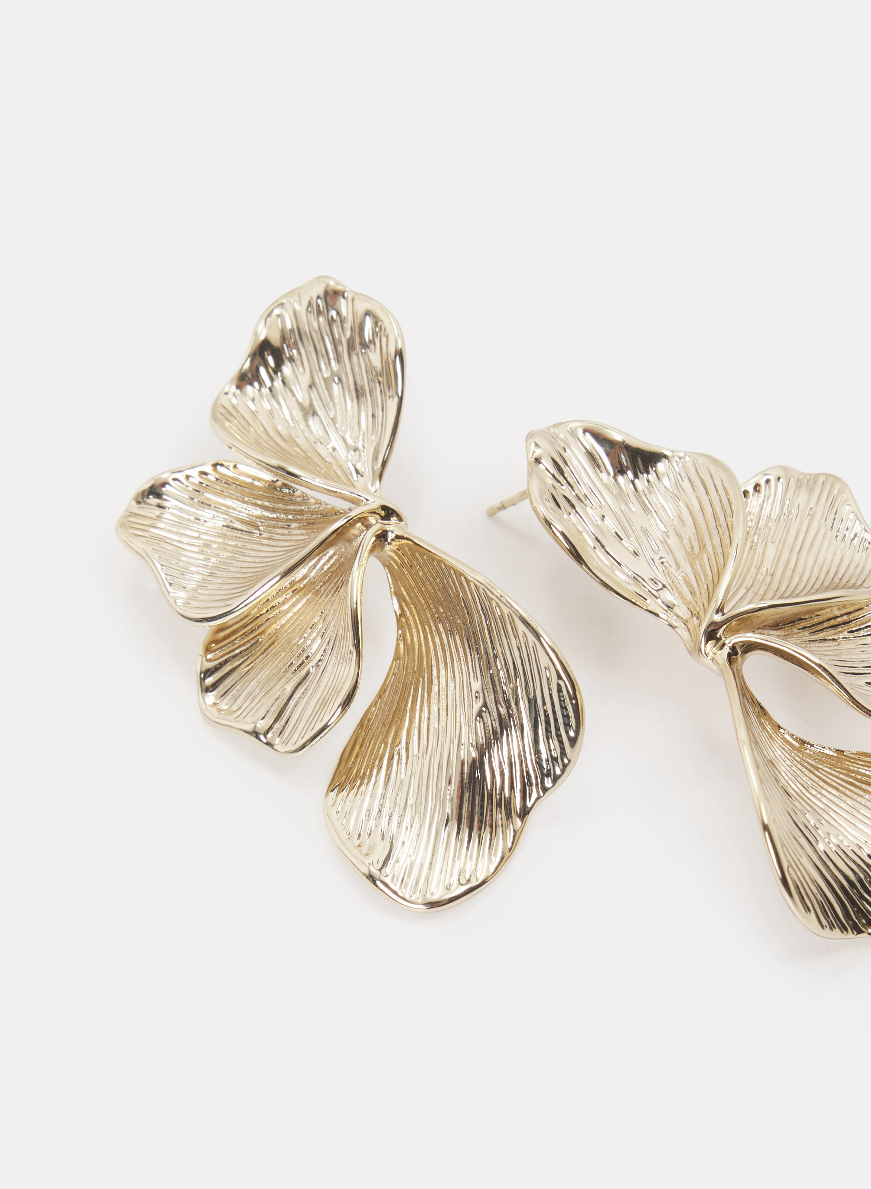 Textured Petal Earrings - Image 4