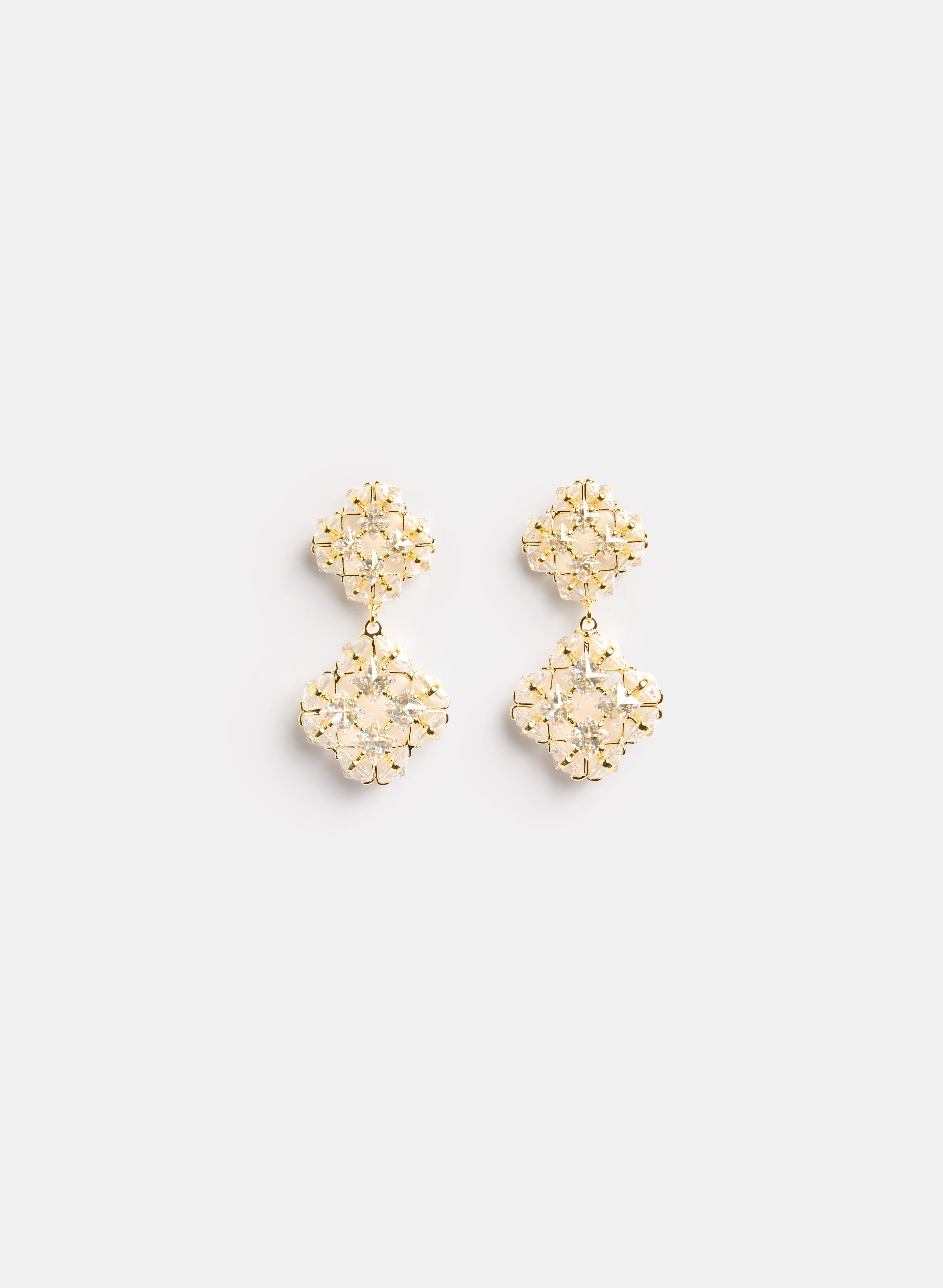 Tiered Clover Earrings