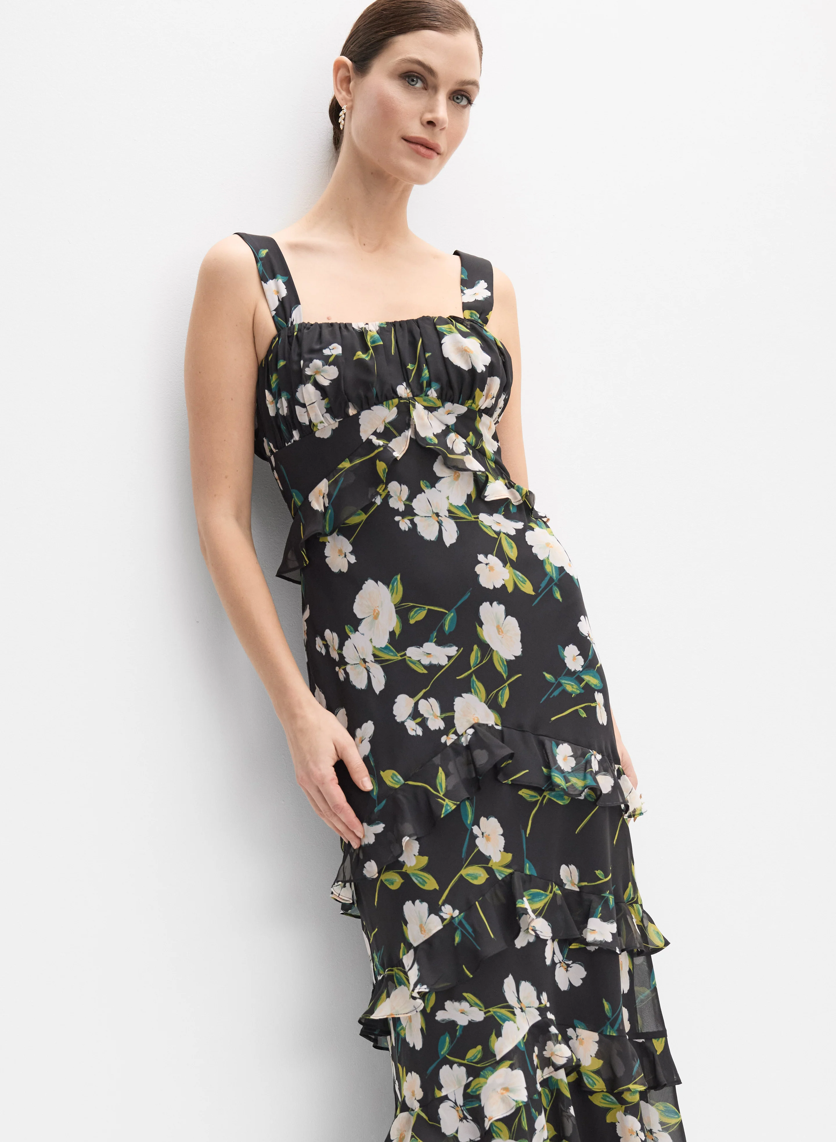 Tiered Floral Dress - Image 4
