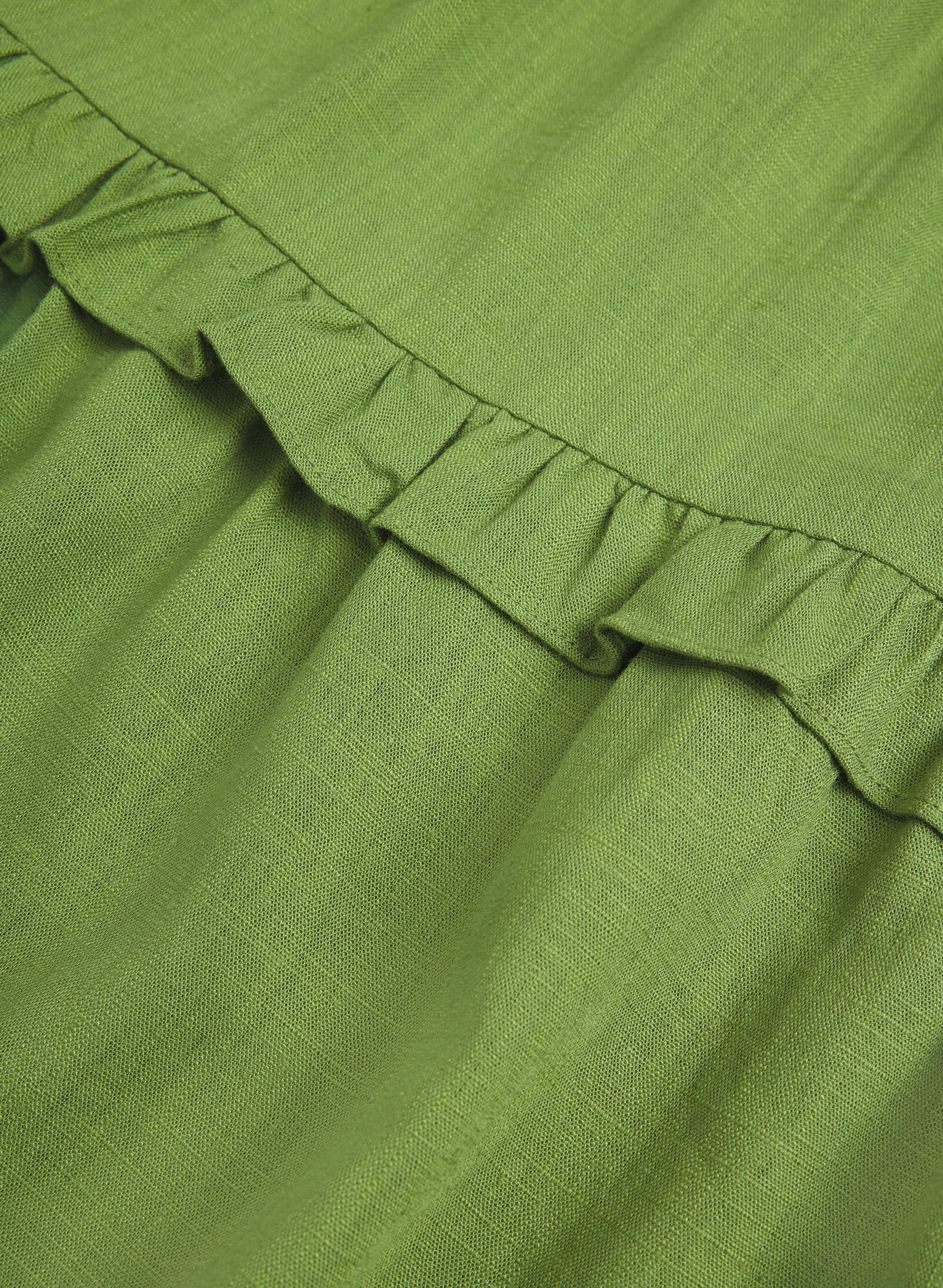 Tiered Linen-Blend Dress - Image 6
