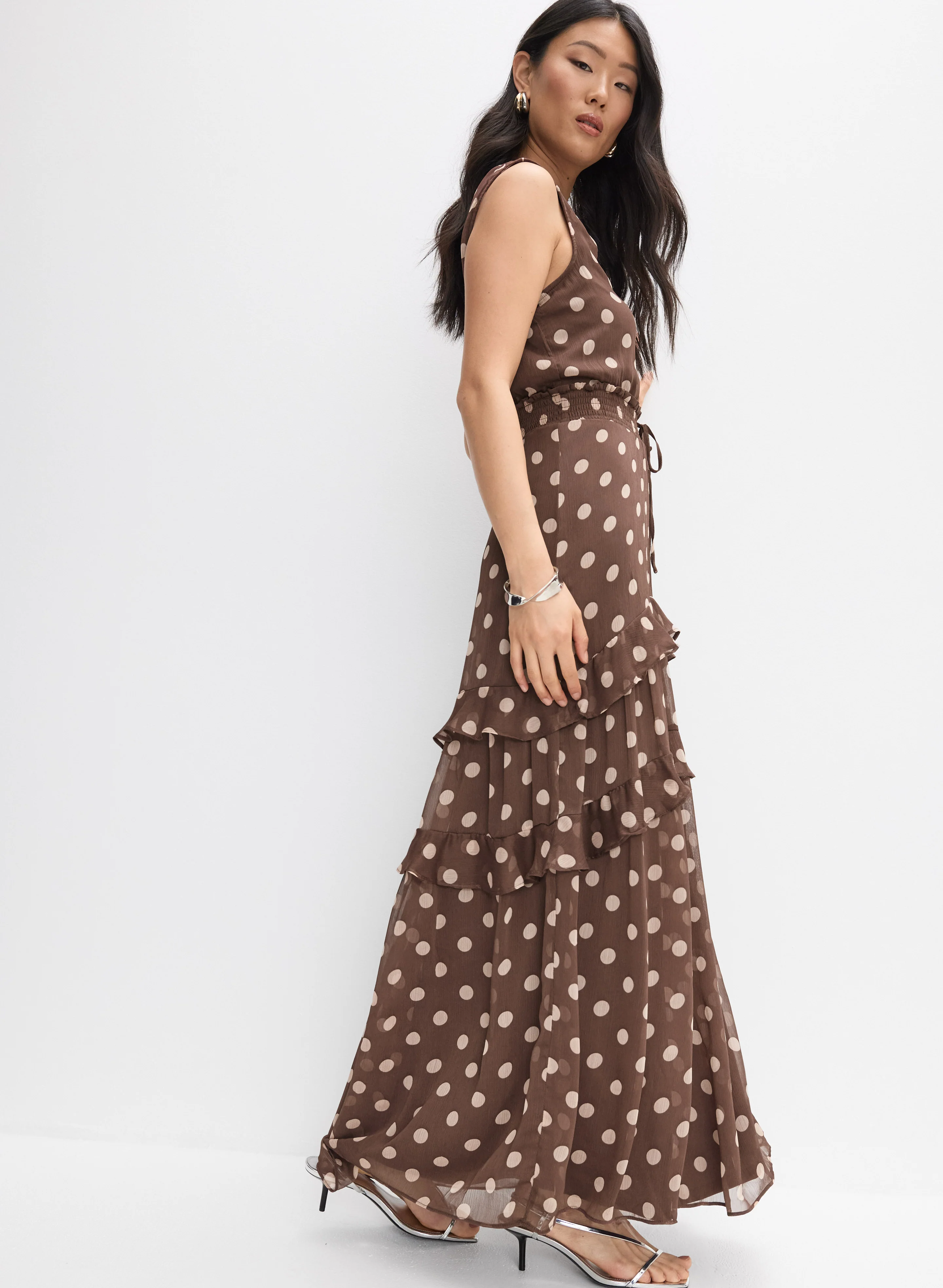 Tiered Polka Dot Dress - Image 3