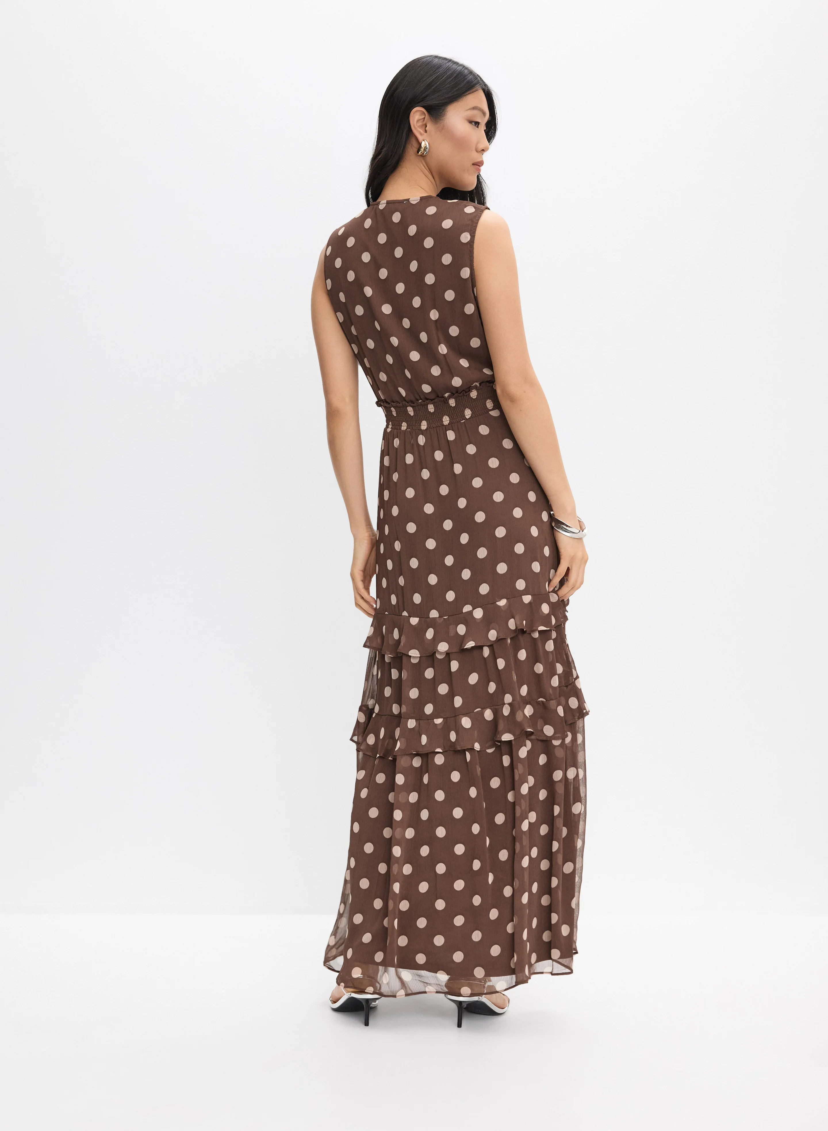 Tiered Polka Dot Dress - Image 4