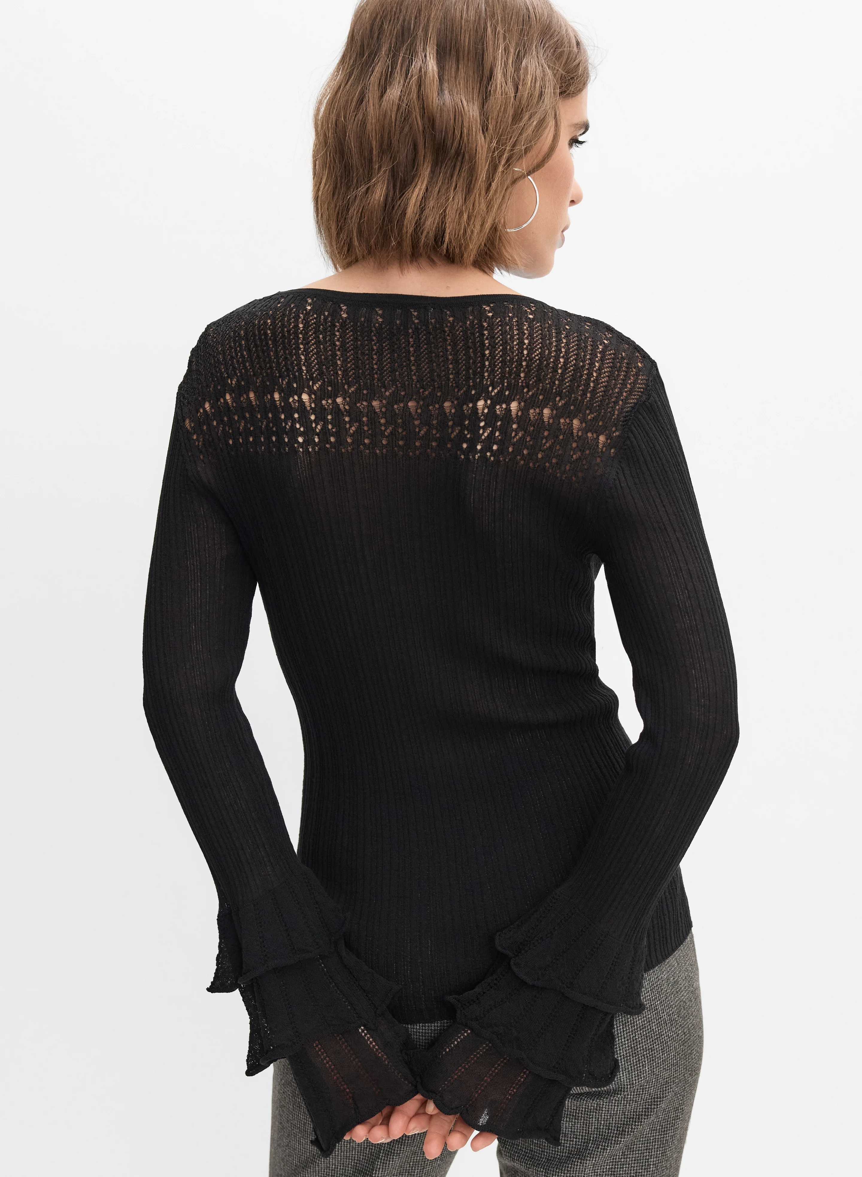 Tiered Sleeve Sweater - Image 4