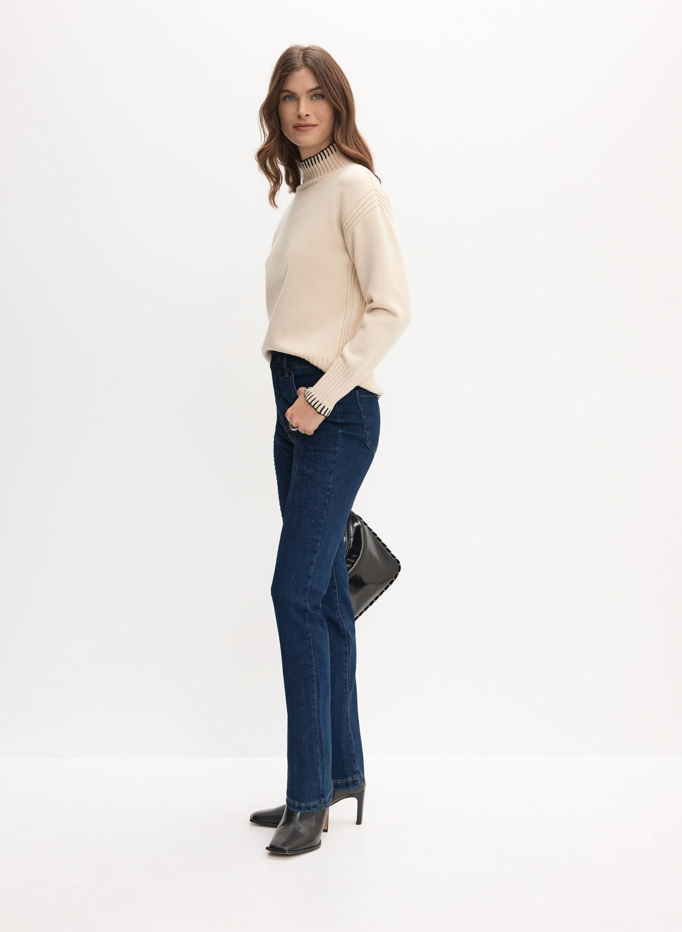 Tonal Embellished Straight-Leg Jeans - Image 5