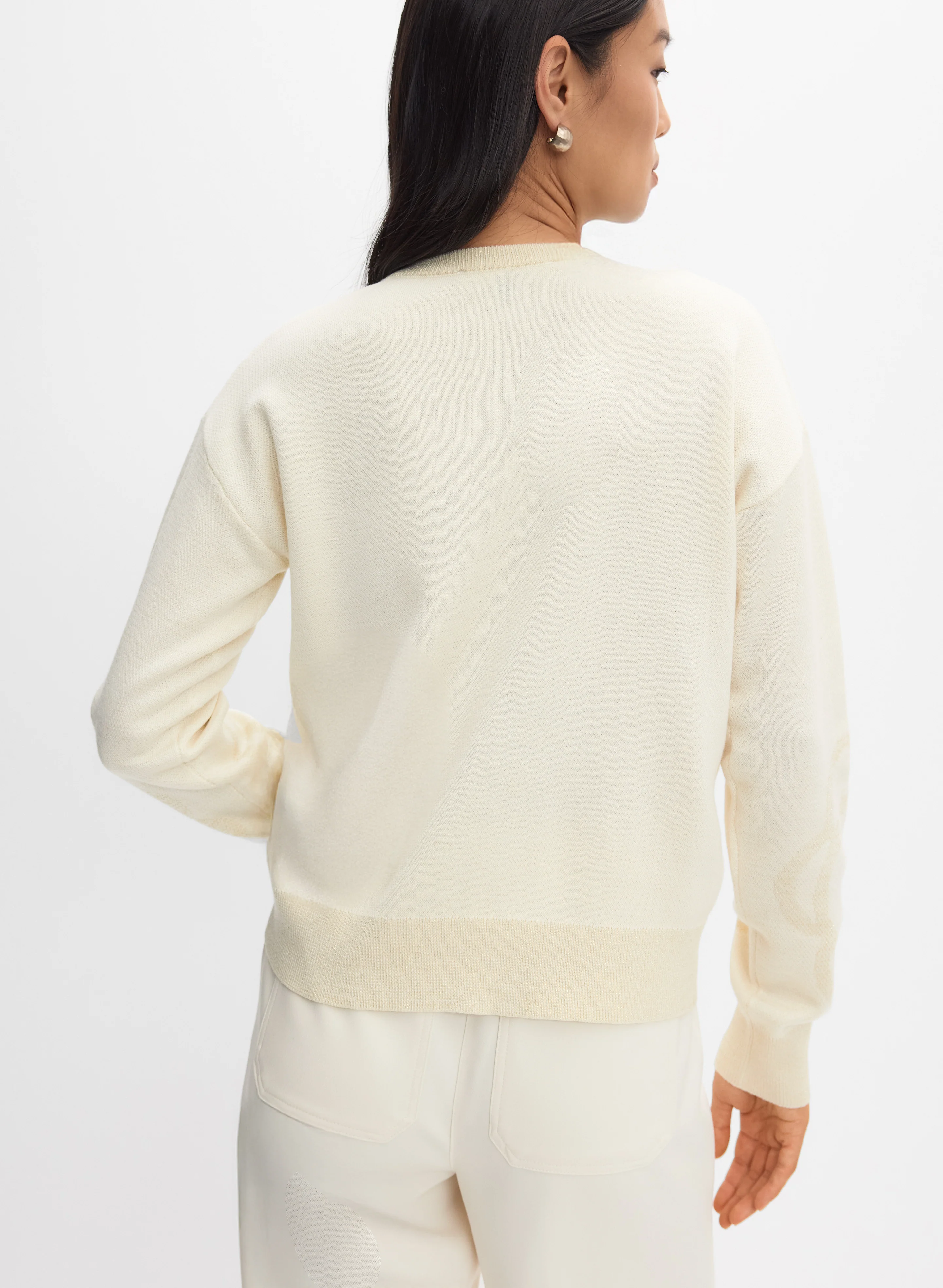 Tonal Metallic Sweater - Image 4