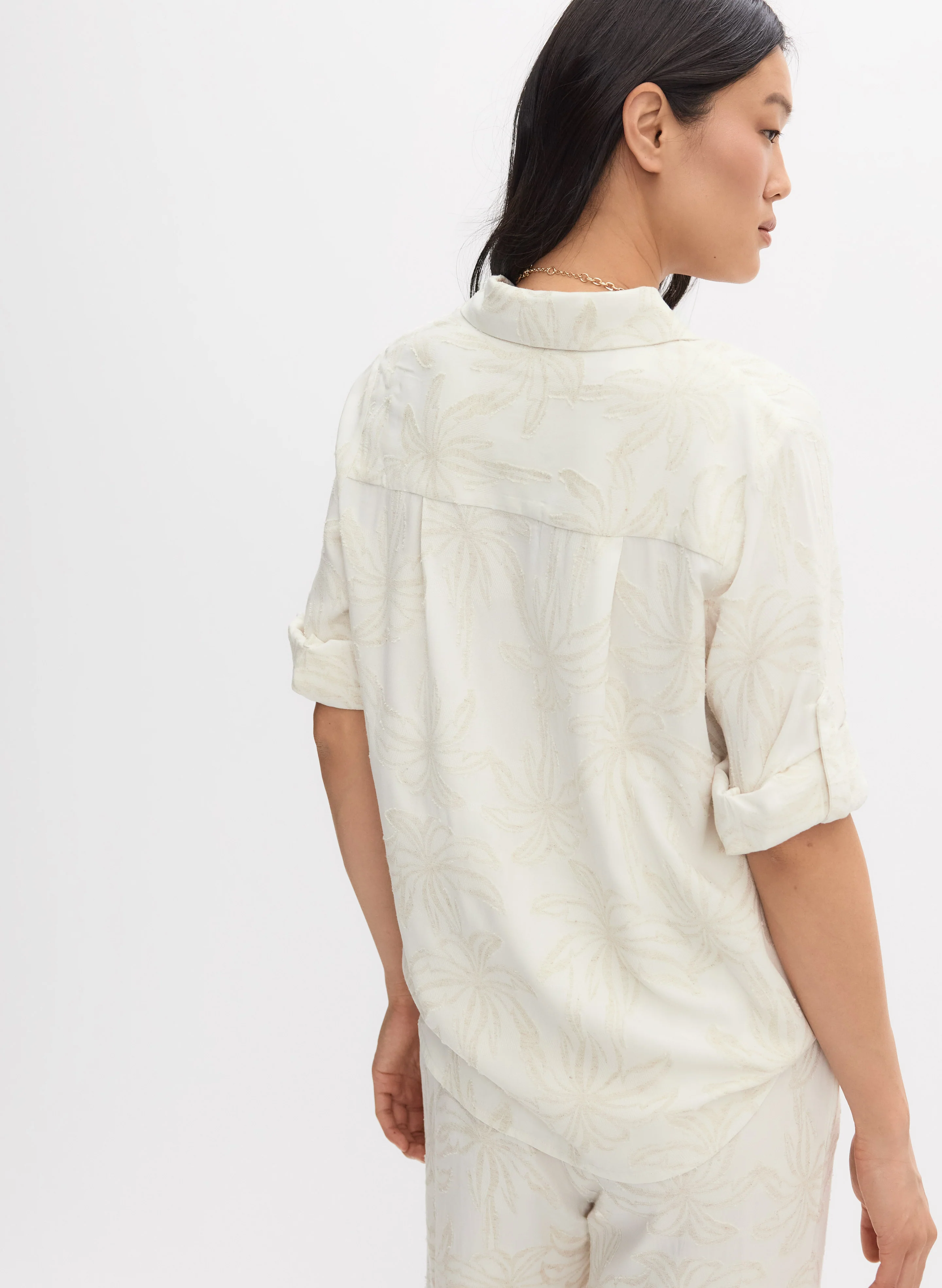 Tonal Tropical Blouse - Image 4