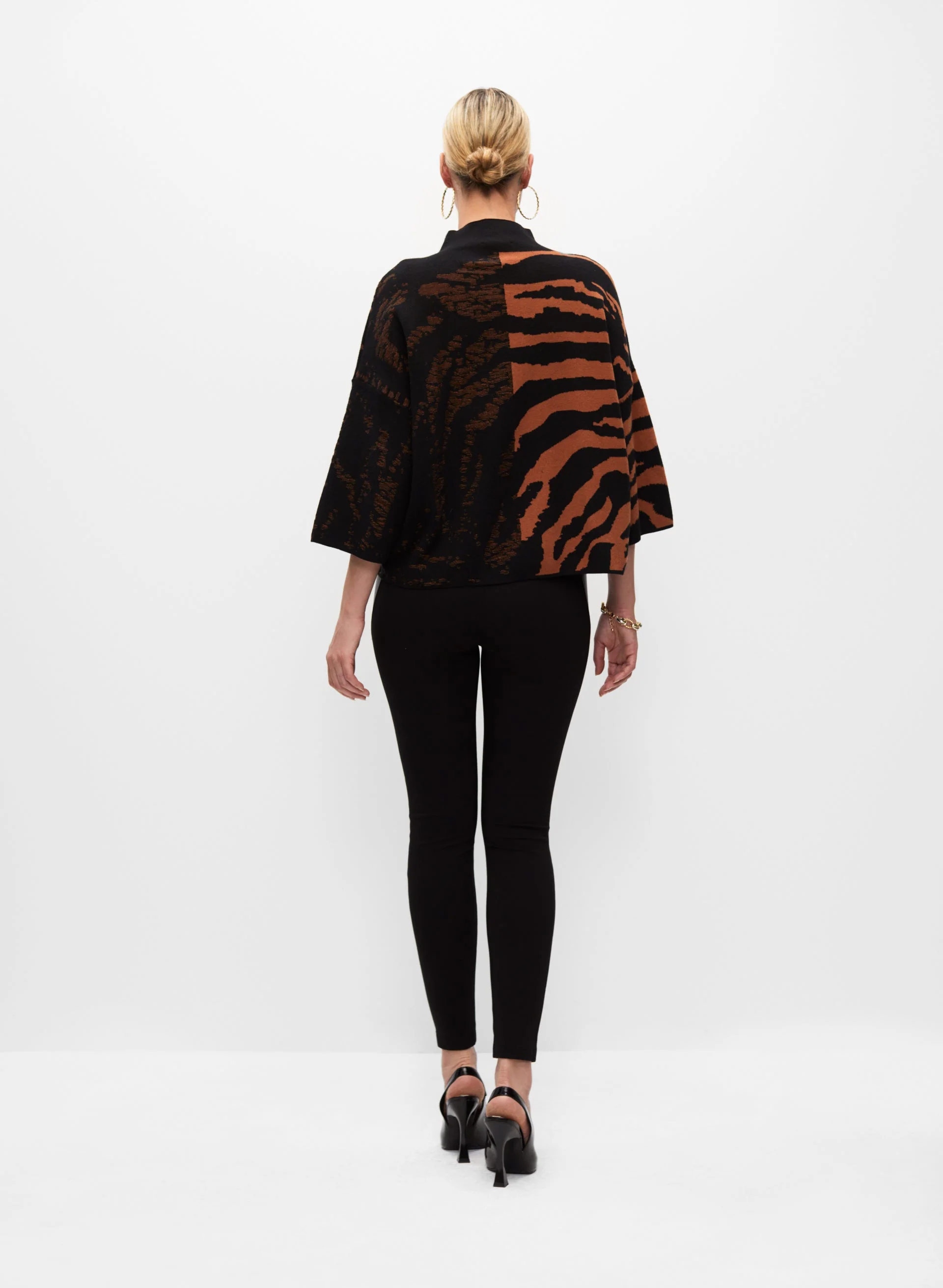 Tonal Zebra Motif Jacquard Sweater - Image 4
