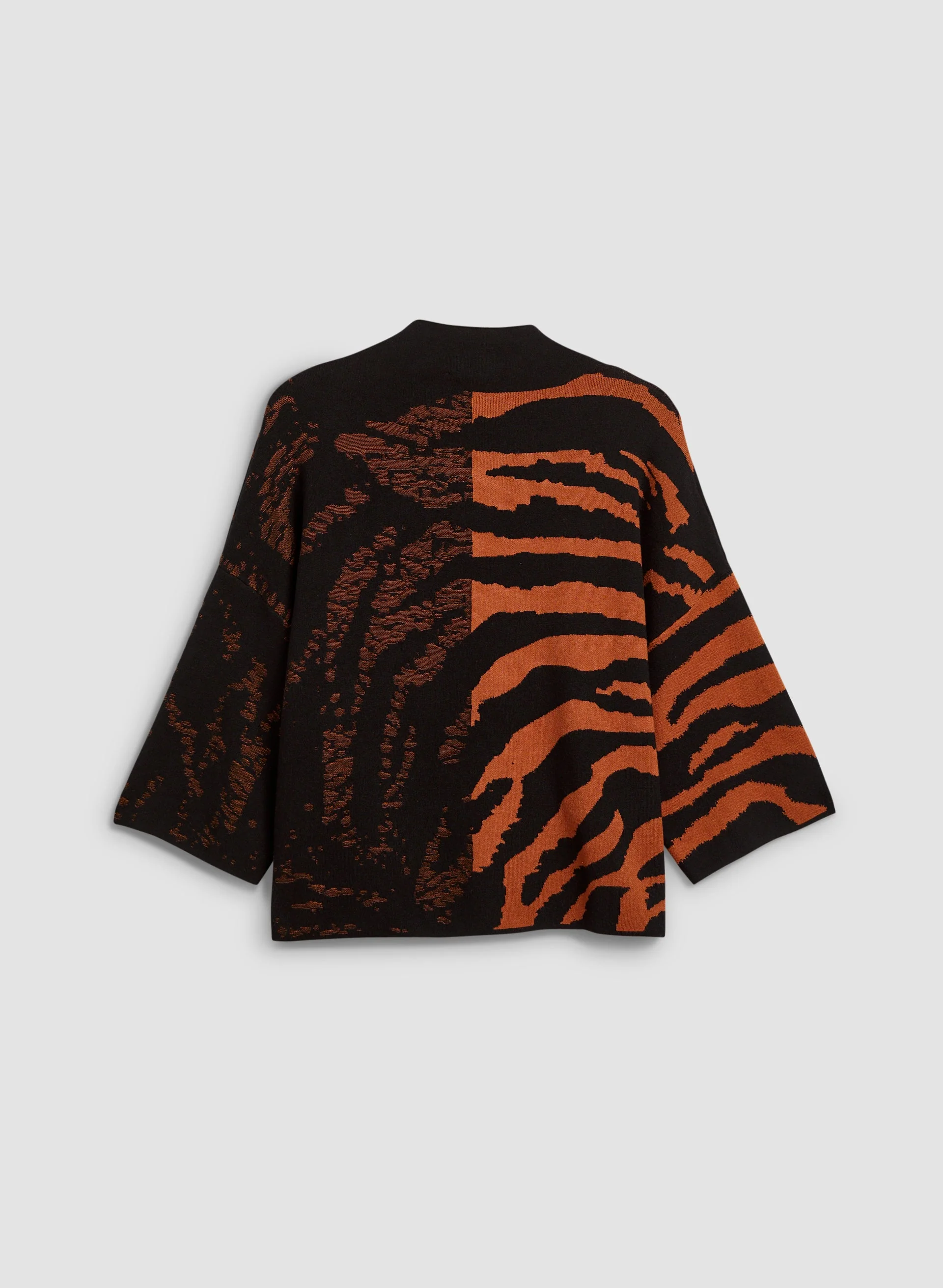 Tonal Zebra Motif Jacquard Sweater - Image 8