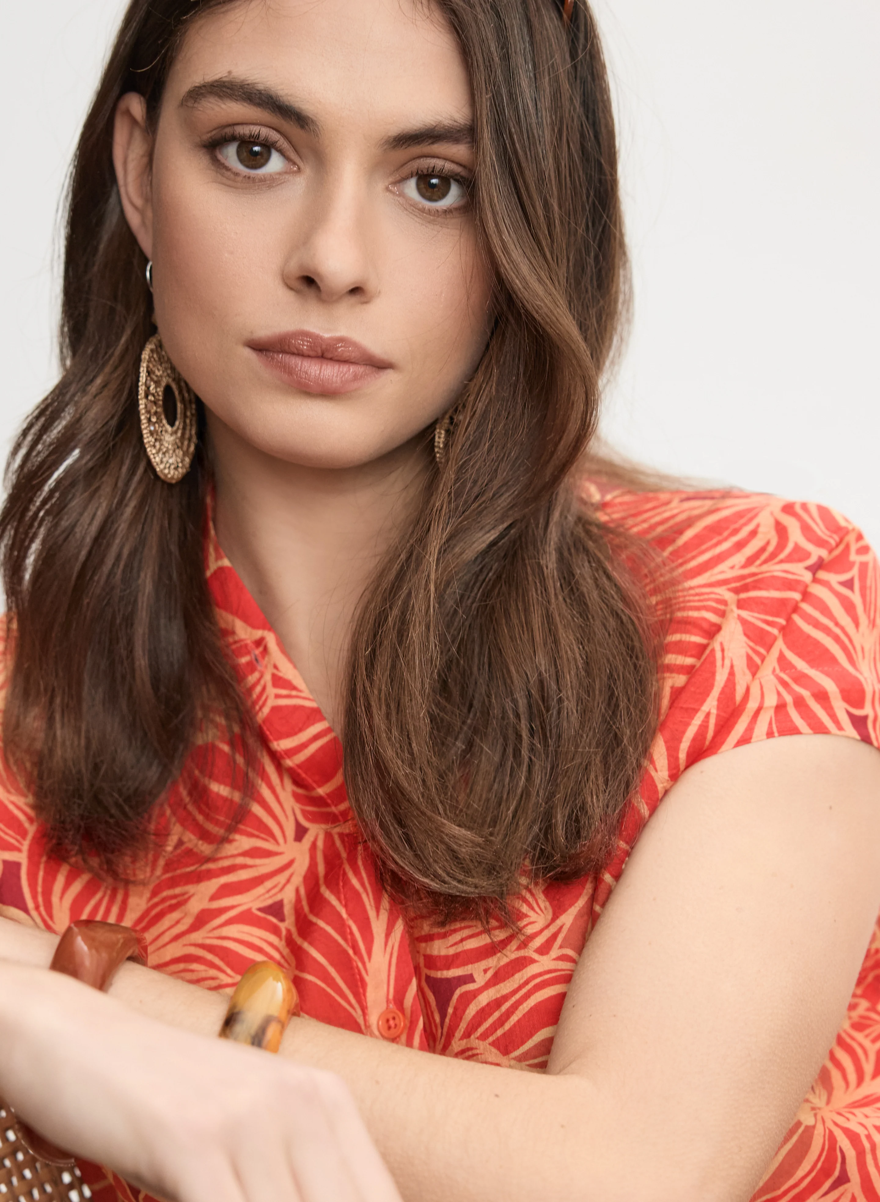 Tropical Button-Down Blouse - Image 3