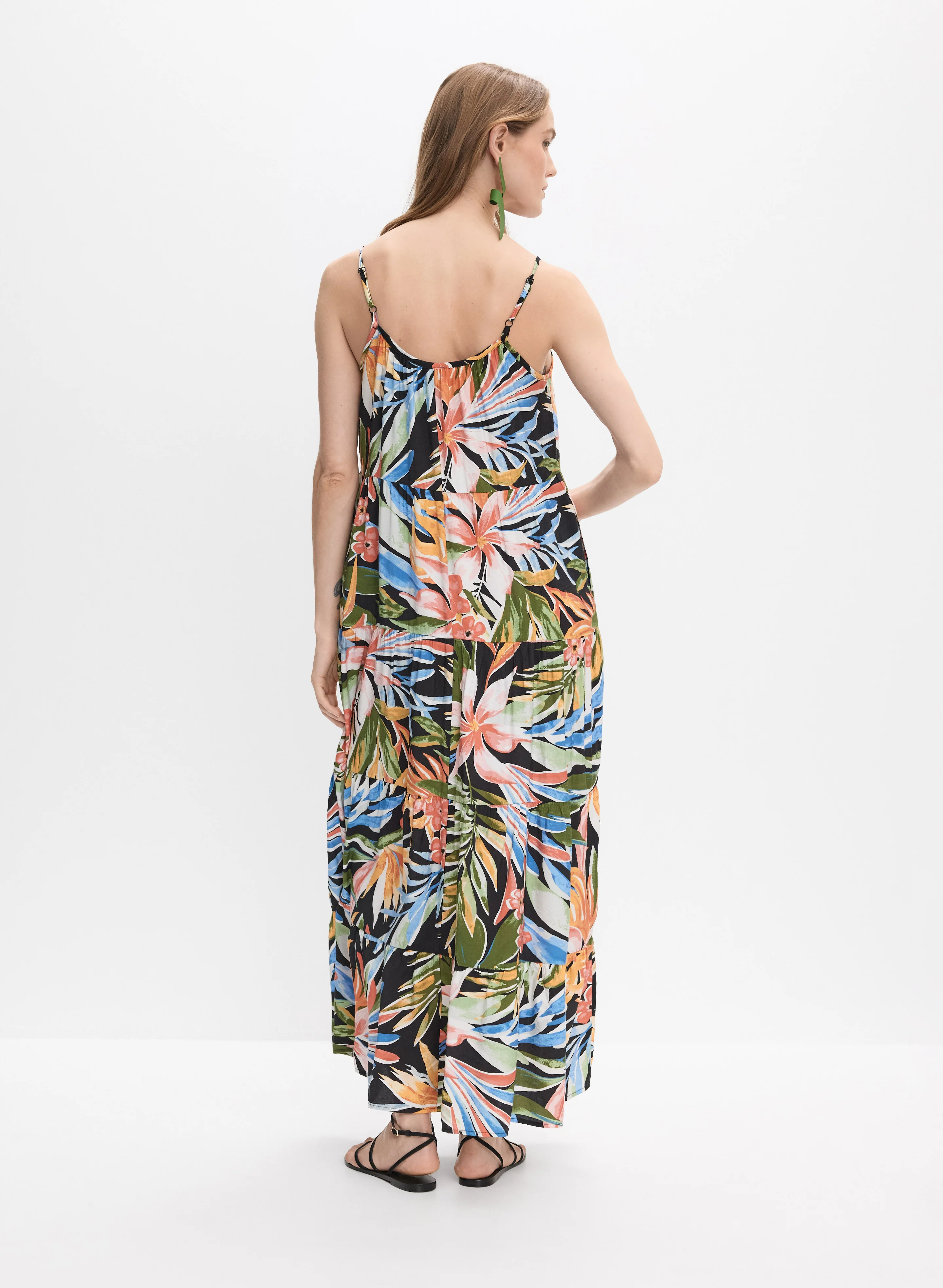 Tropical Print Dress - Image 4