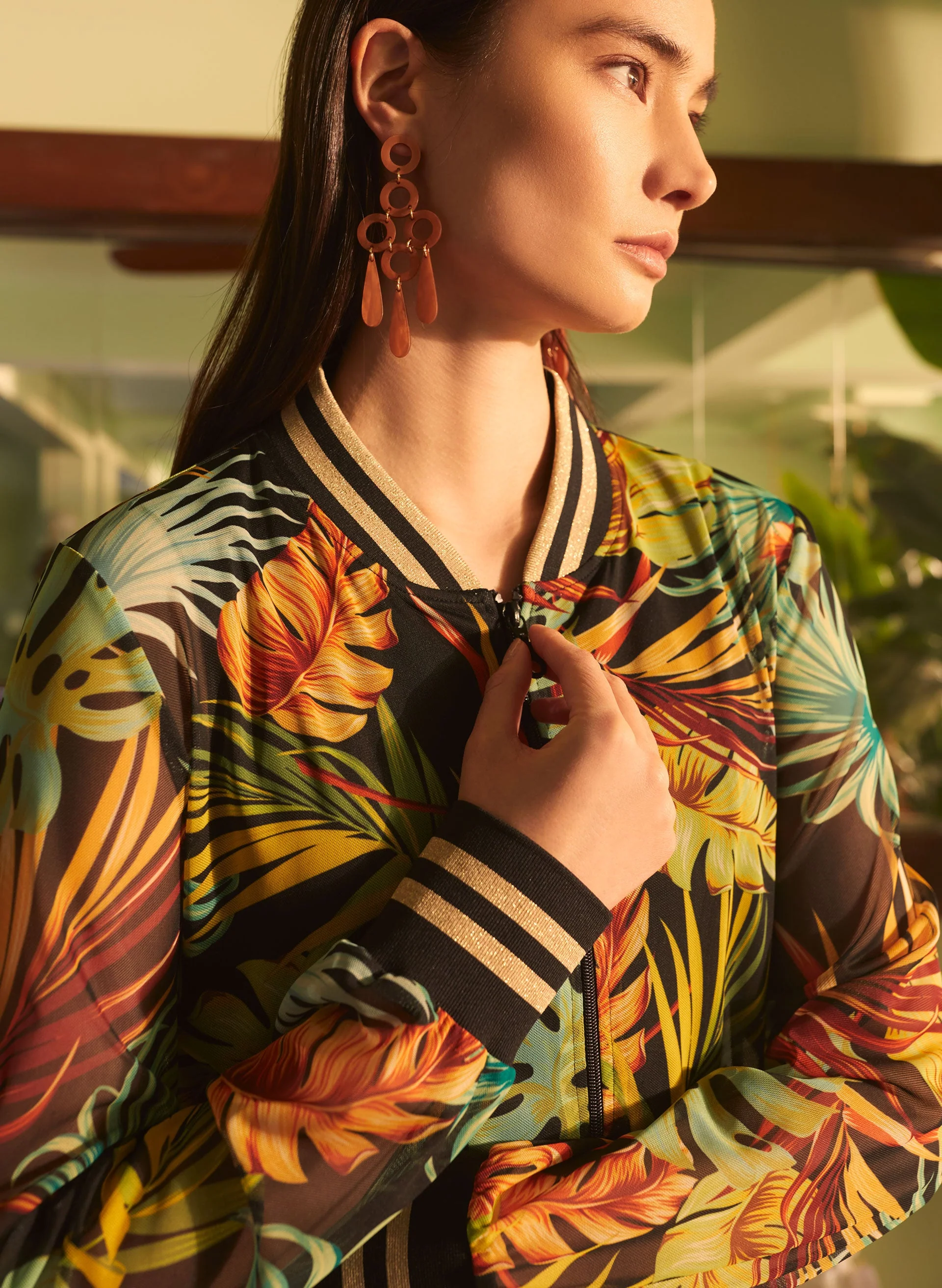Tropical Print Jacket & Top Set - Image 2