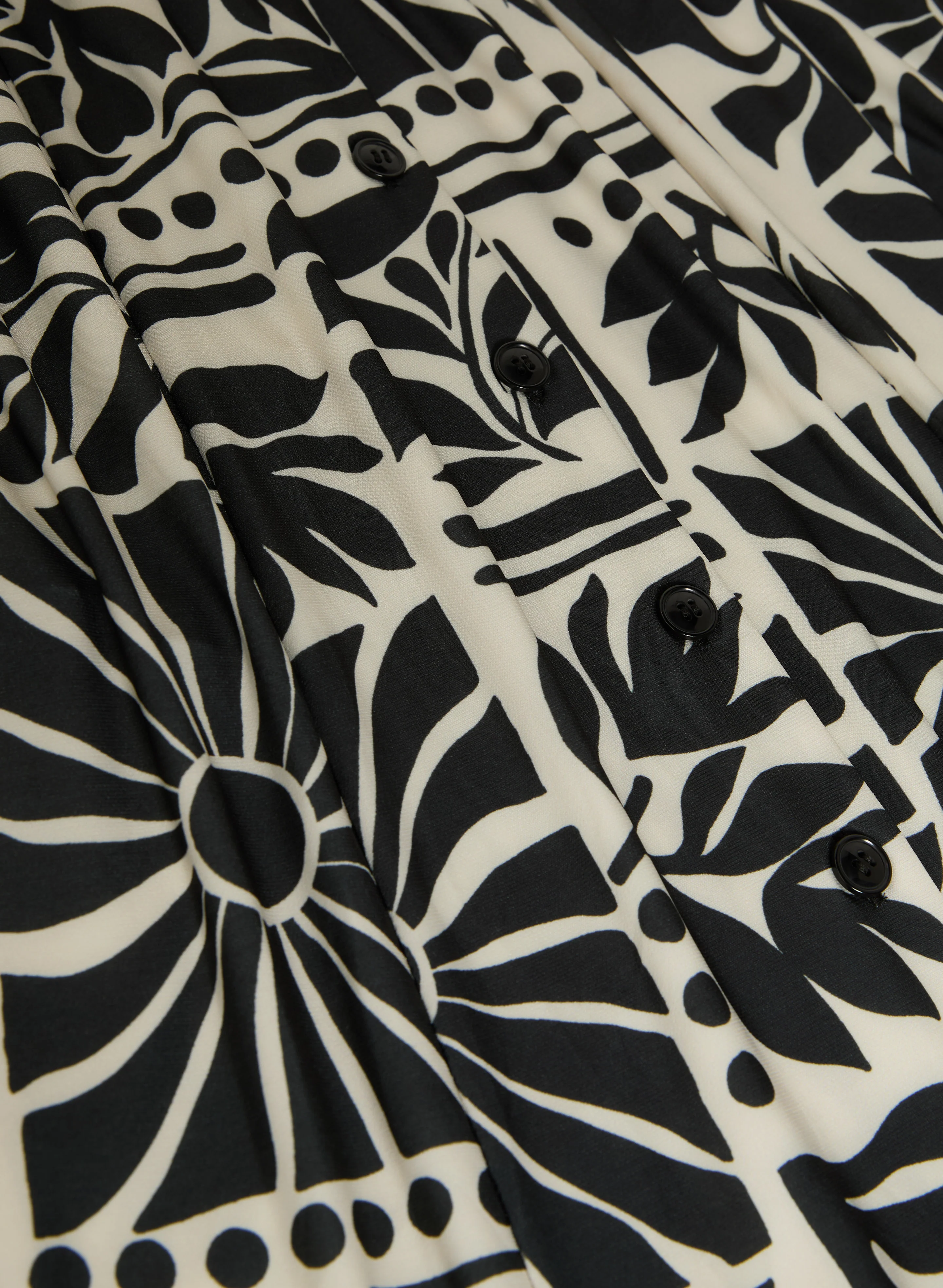 Tropical Print Shirt Dress - Image 7