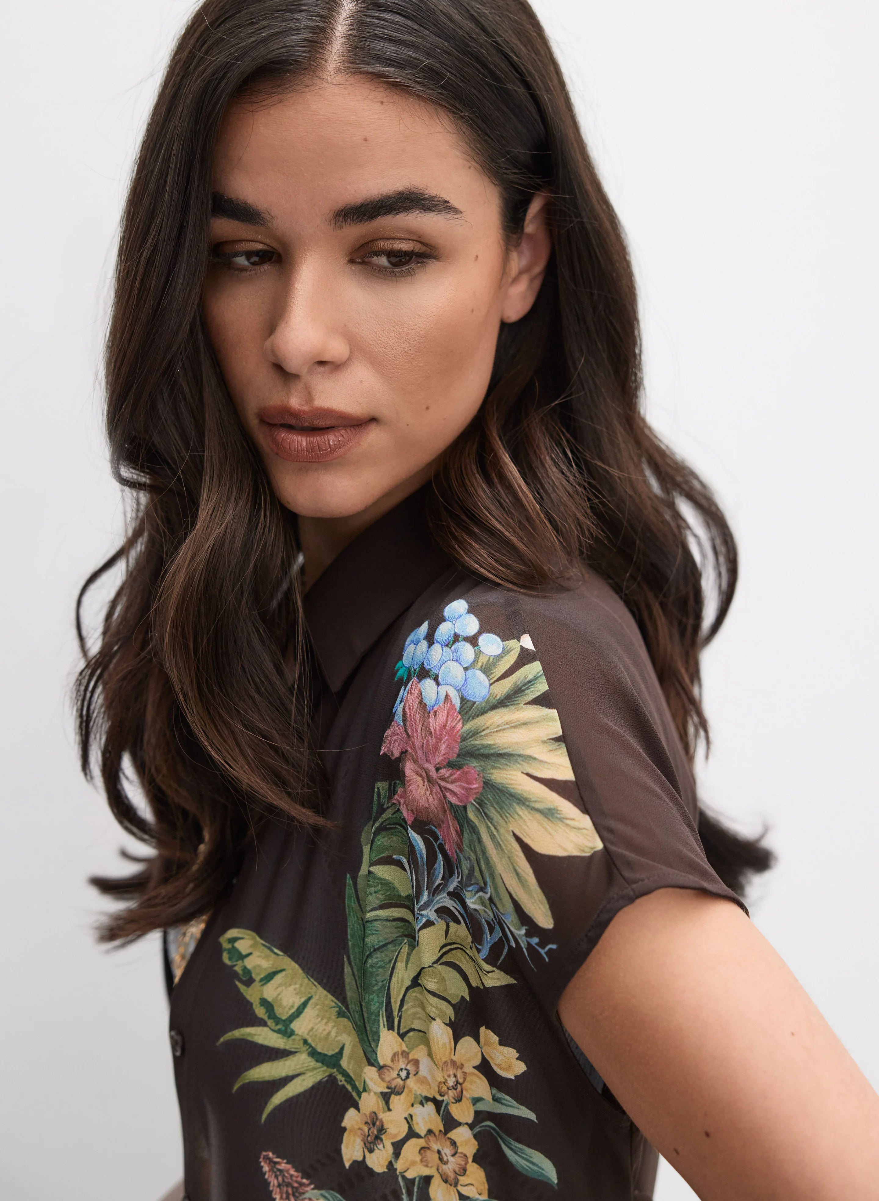 Tropical Print Tunic Blouse - Image 5