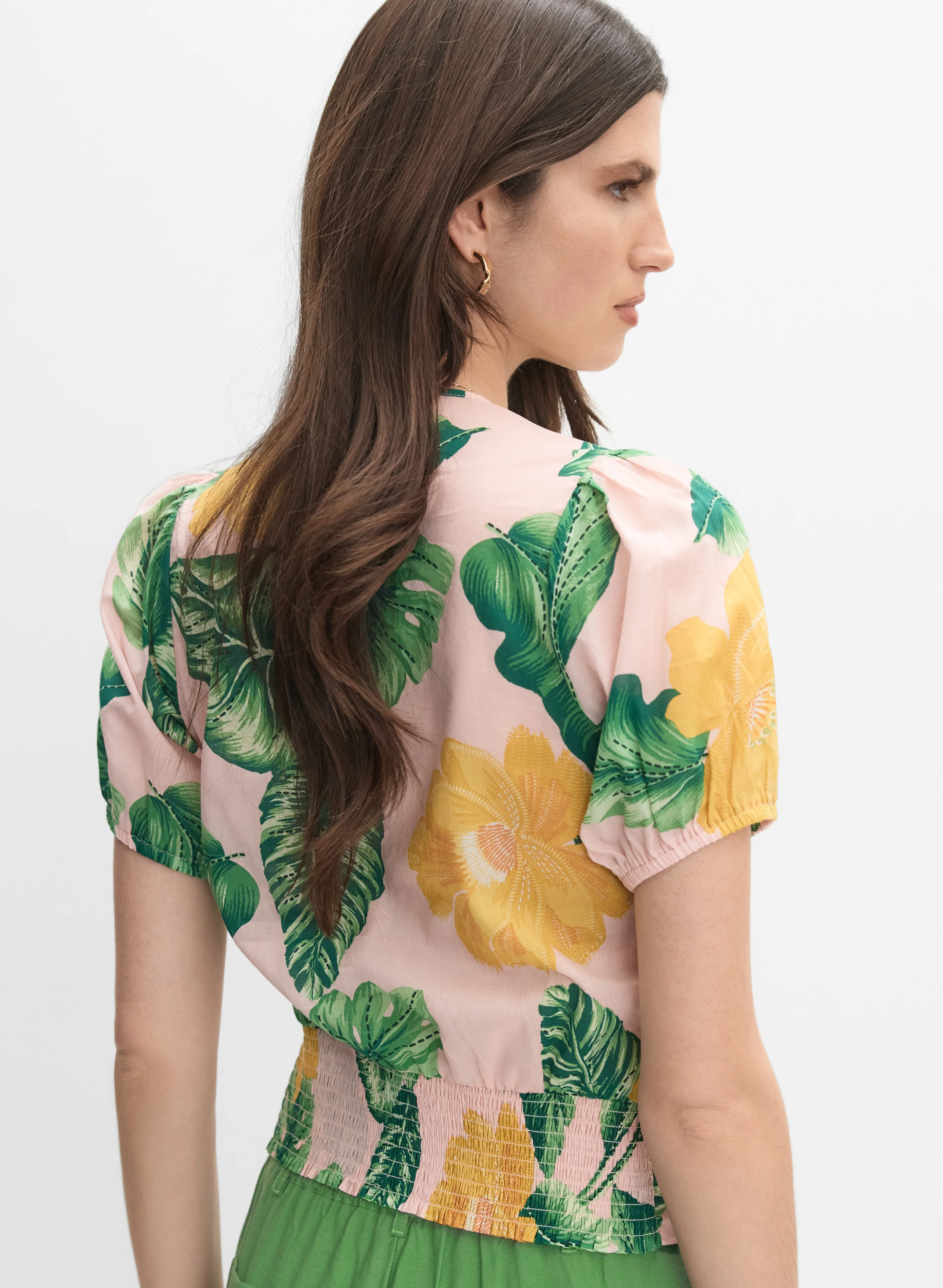 Tropical Twist-Hem Blouse - Image 5