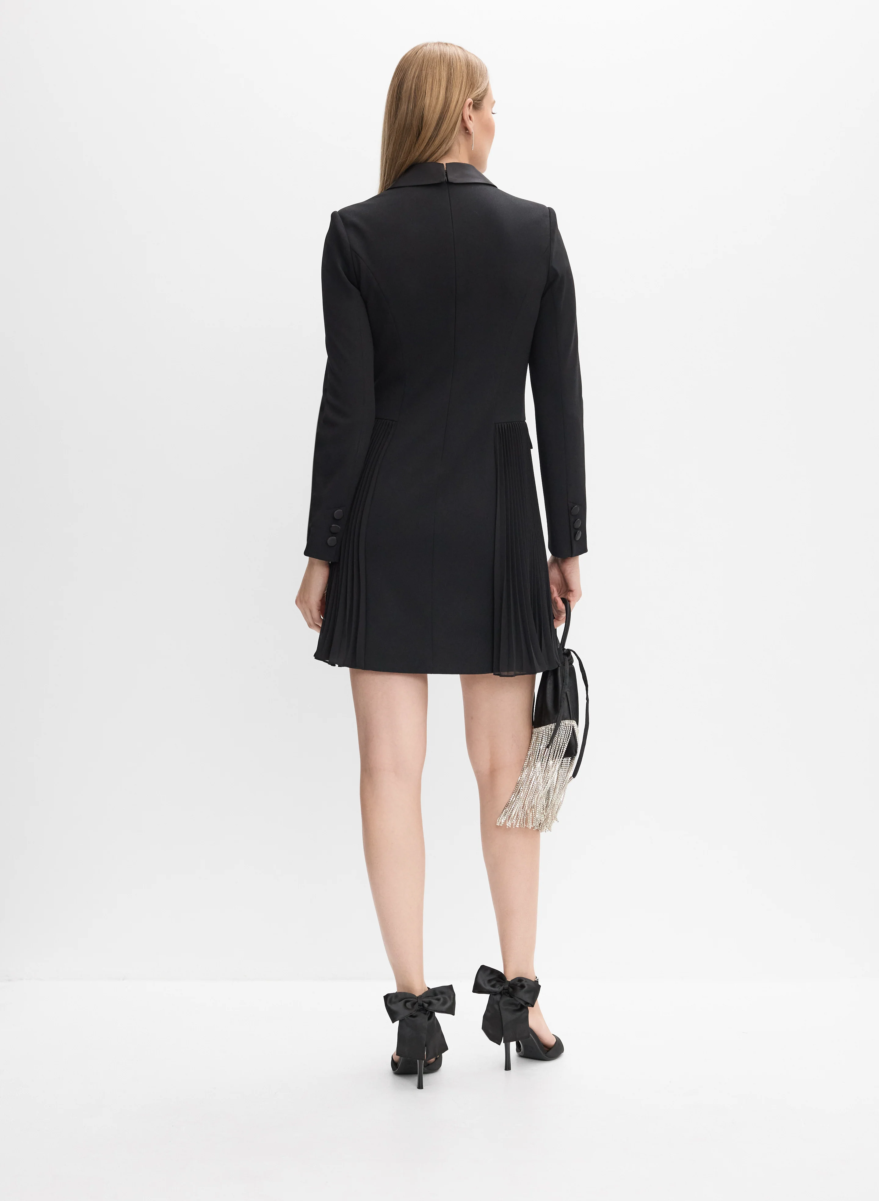 Tuxedo Crepe Dress - Image 4