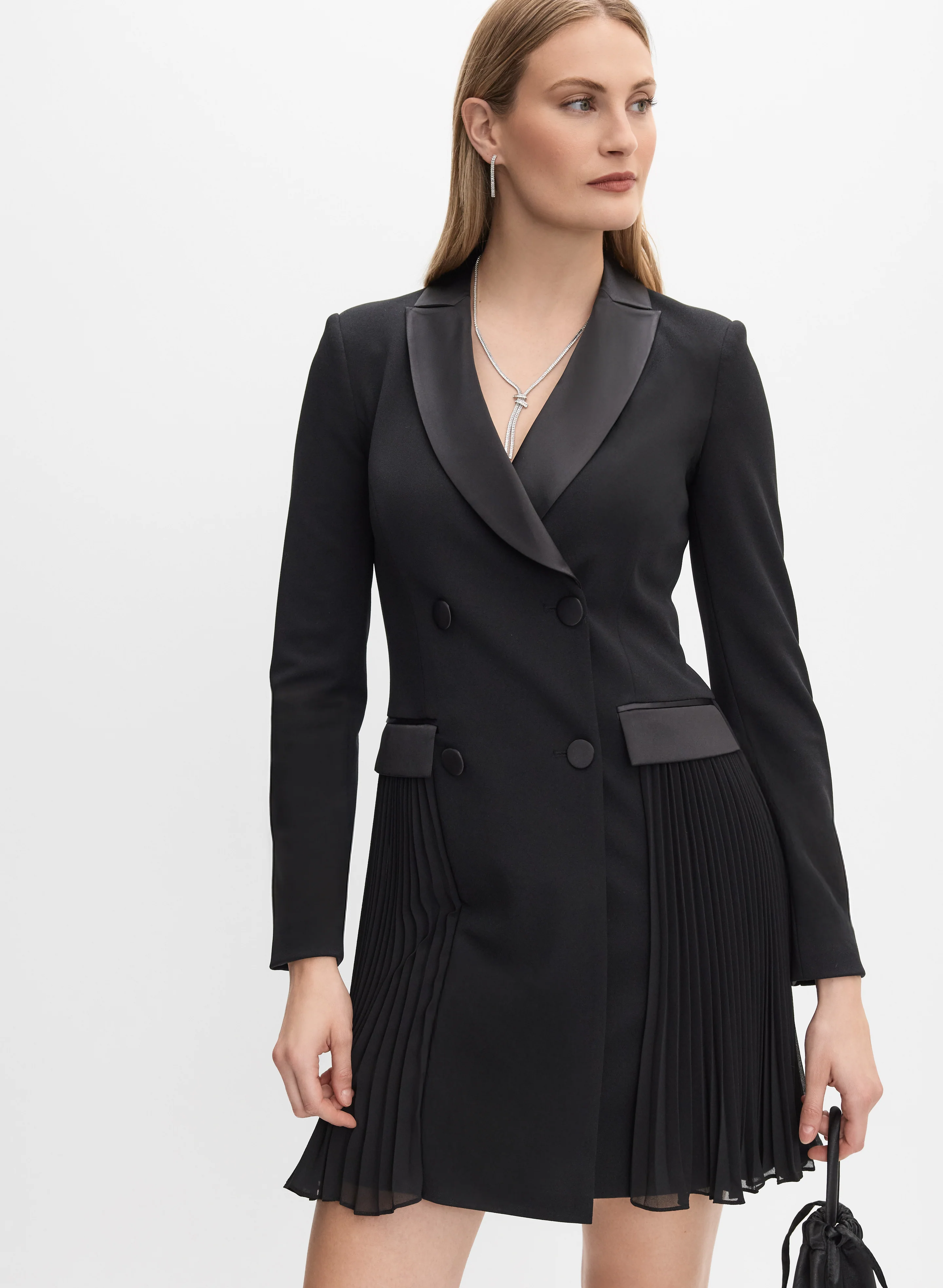 Tuxedo Crepe Dress - Image 5
