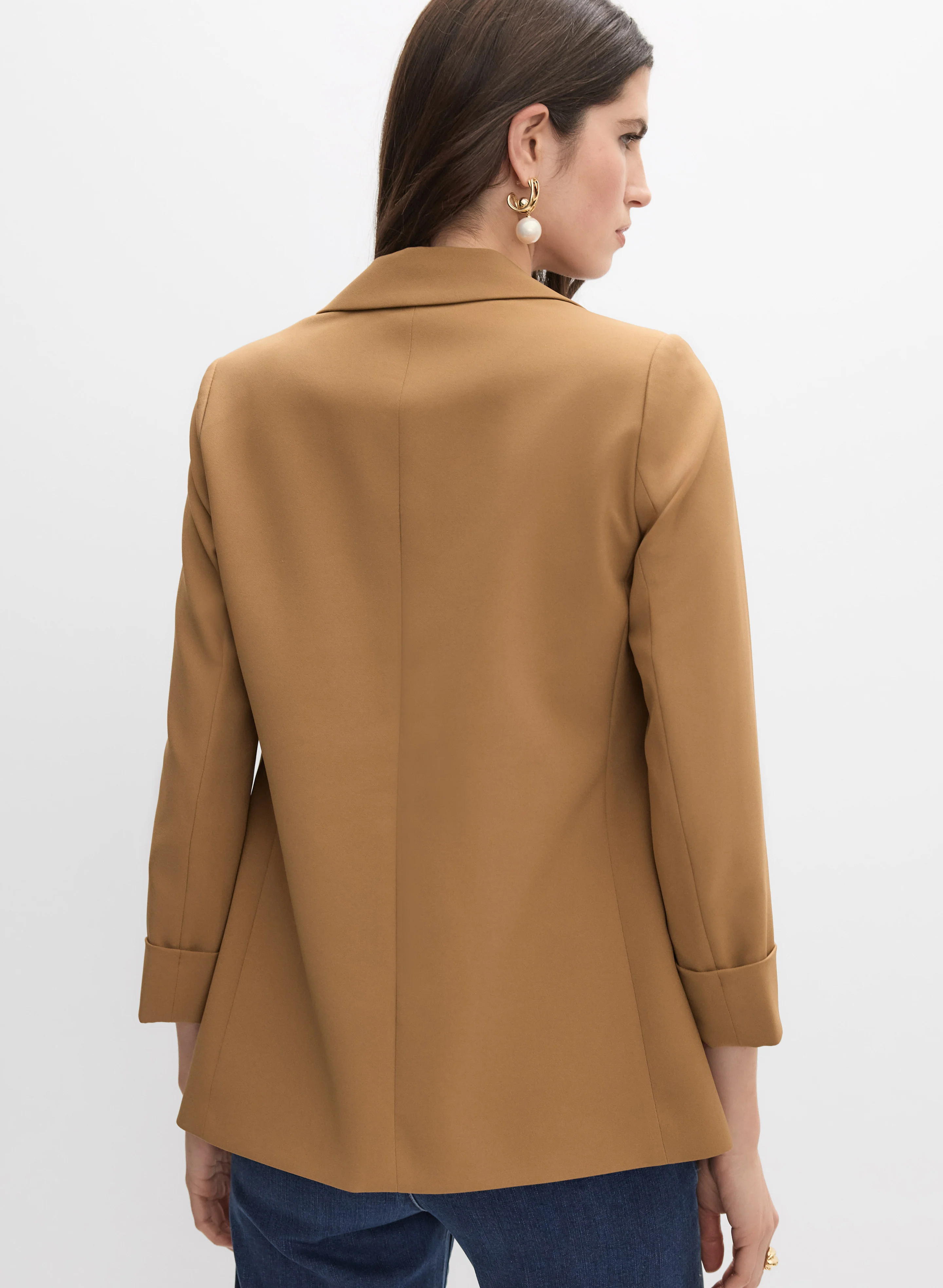 Twill Open Front Blazer - Image 4