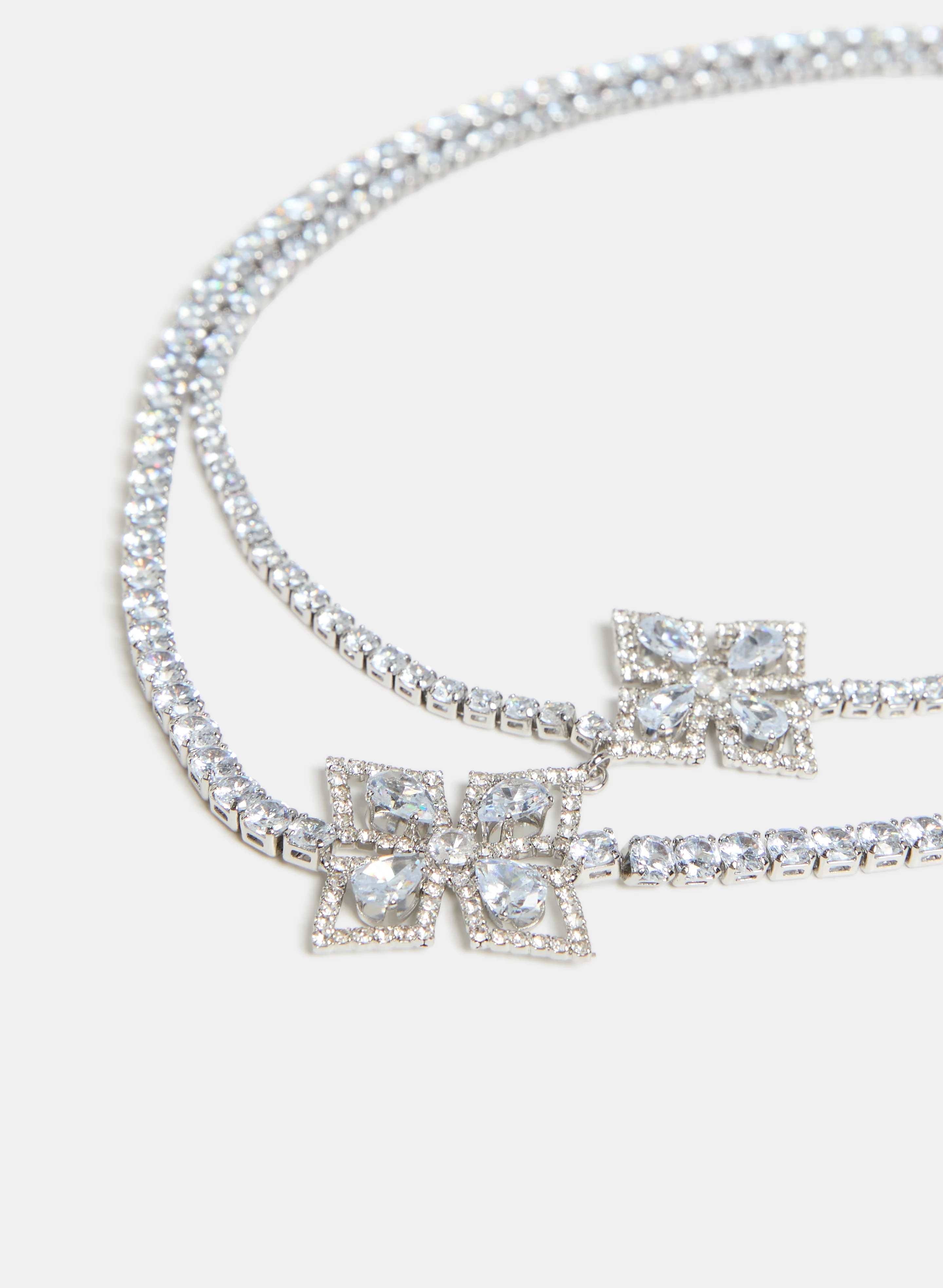 Layered Cubic Zirconia Necklace - Image 3