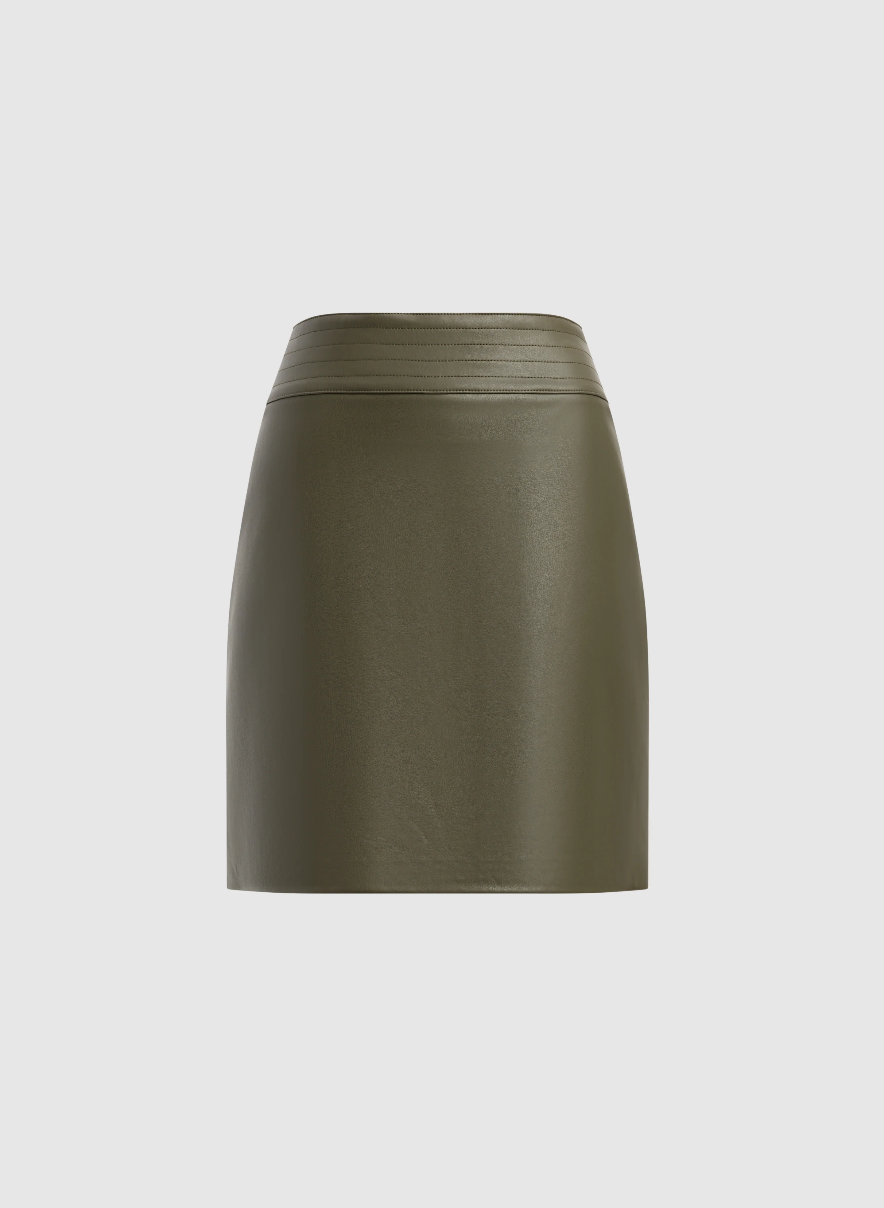 Vegan Leather A-Line Skirt - Image 6