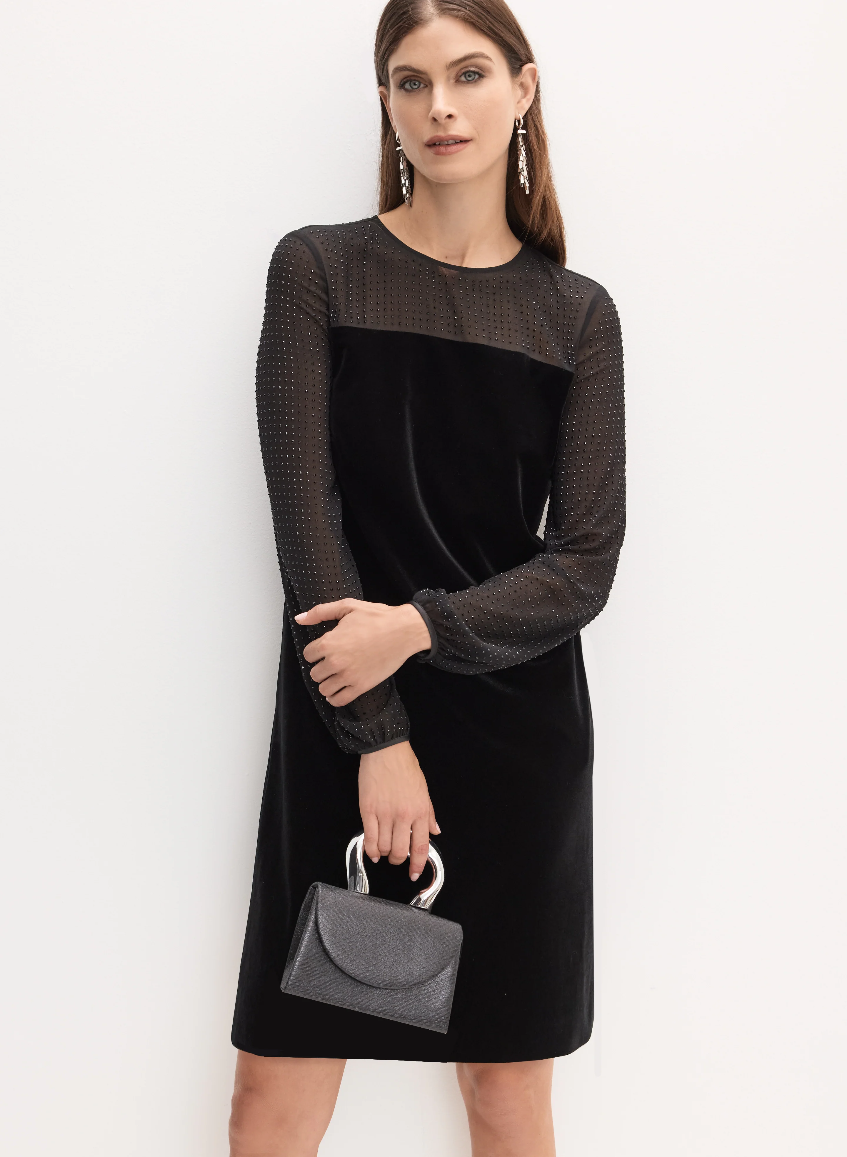 Velvet A-Line Dress - Image 7