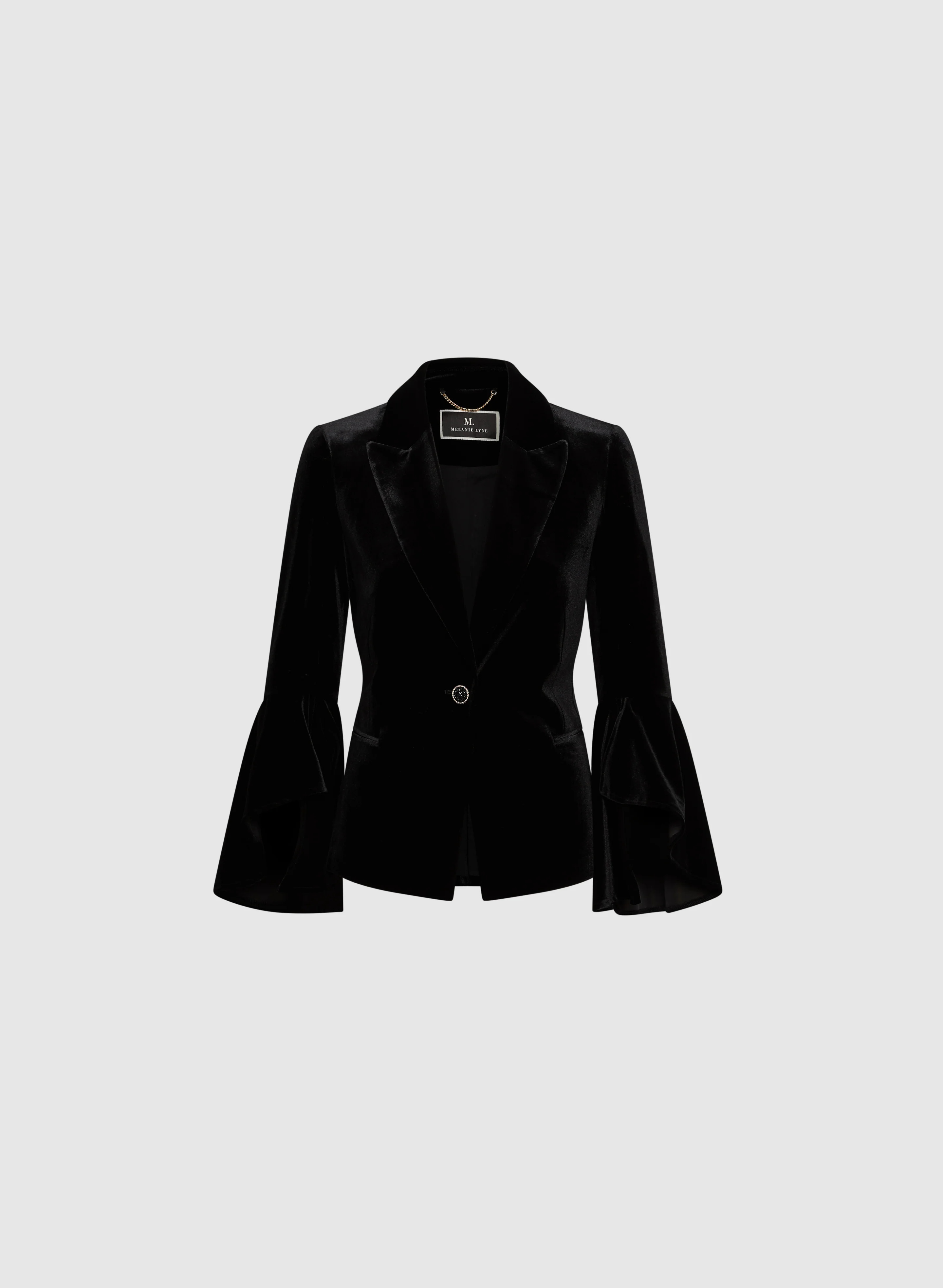 Velvet Flutter Sleeve Jacket - Image 5