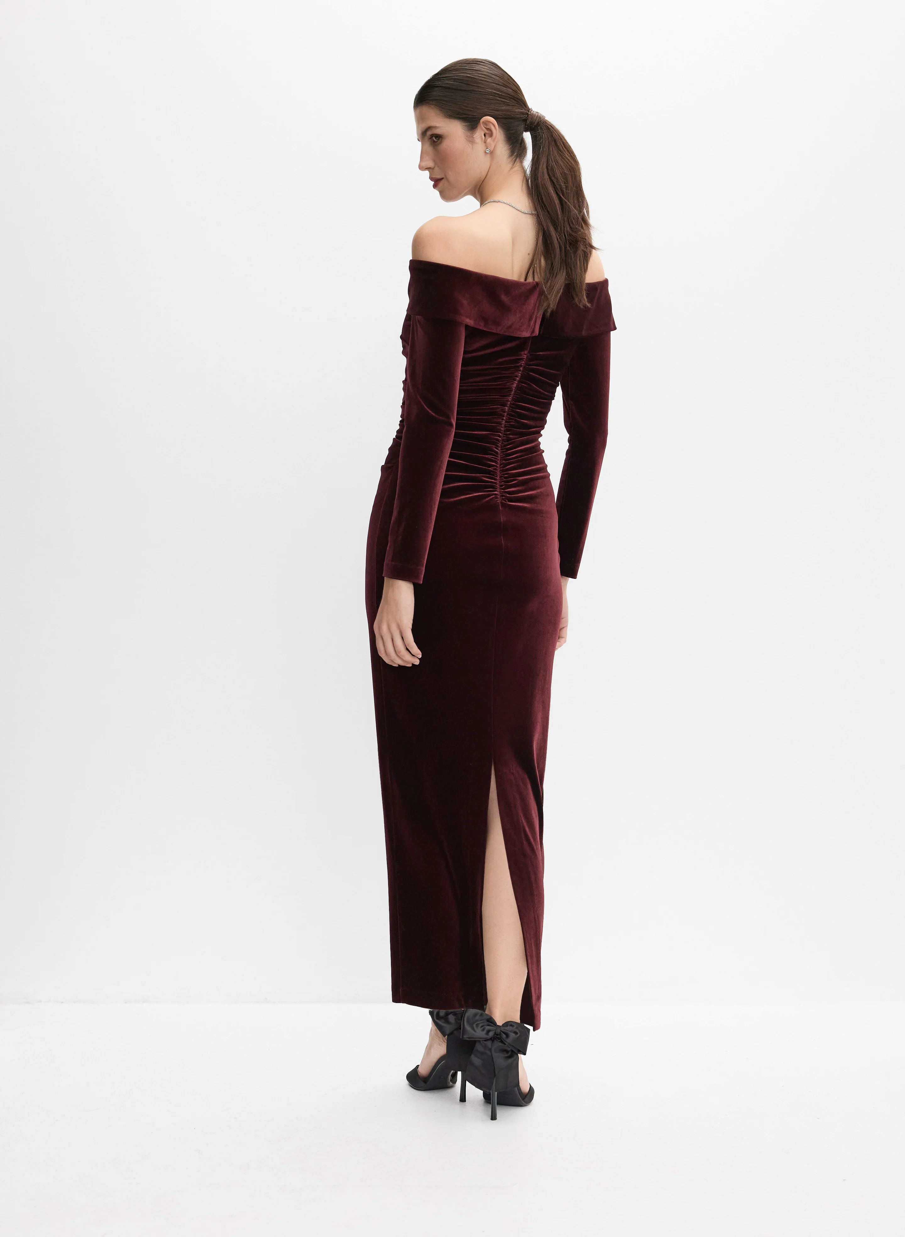 Velvet Midi Dress - Image 4