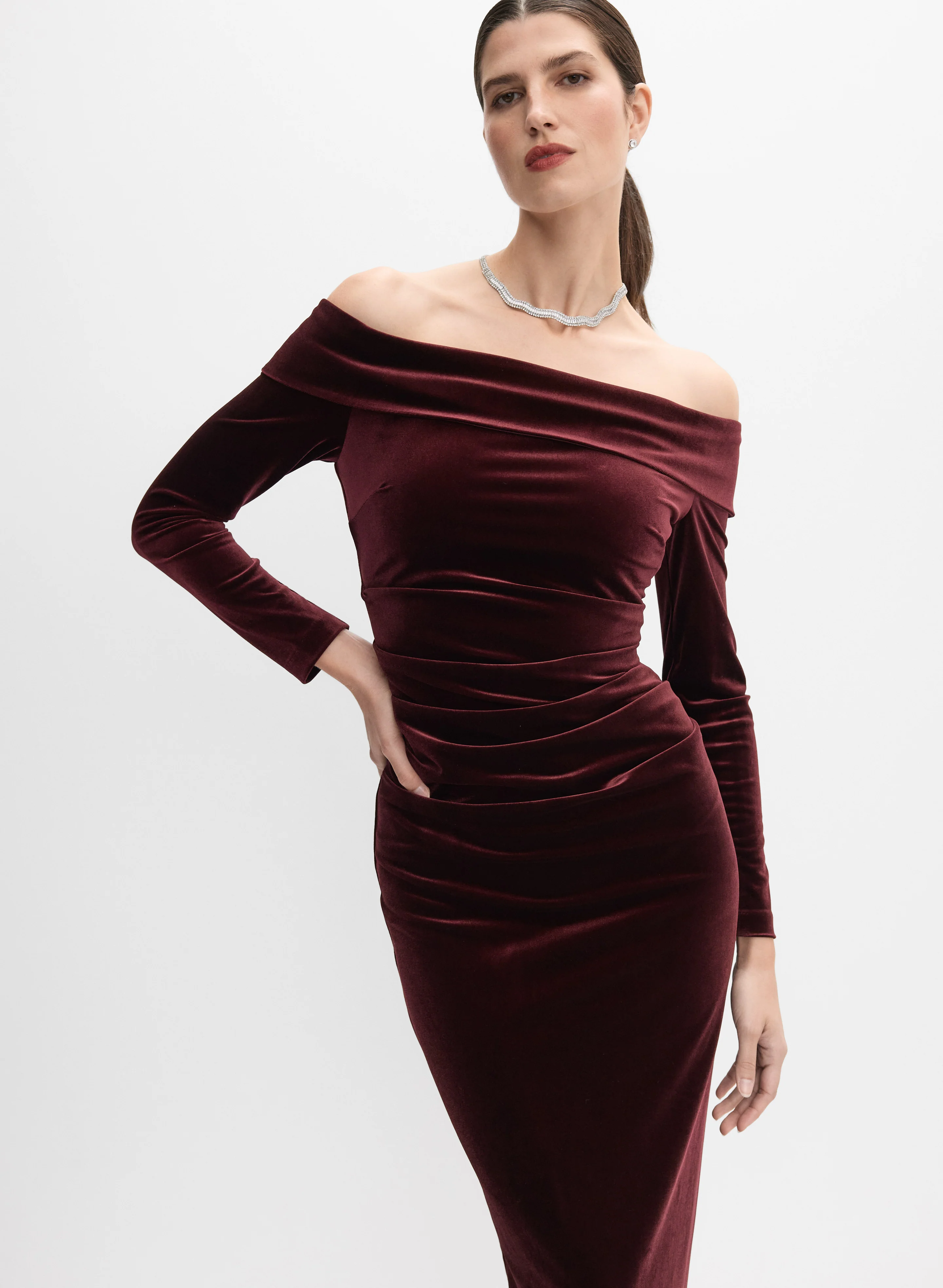 Velvet Midi Dress - Image 7