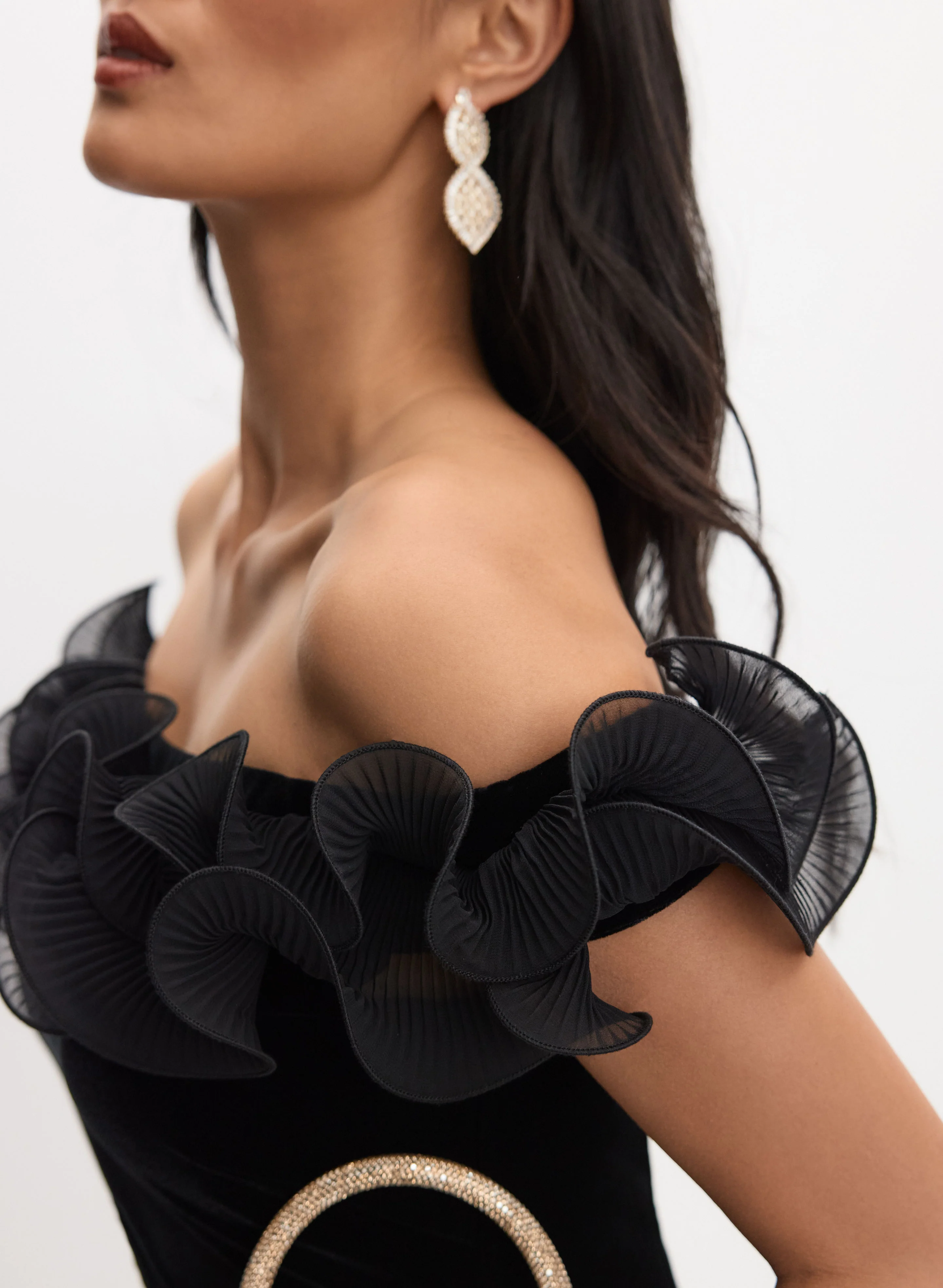 BA Nites - Velvet Off-Shoulder Dress - Image 5
